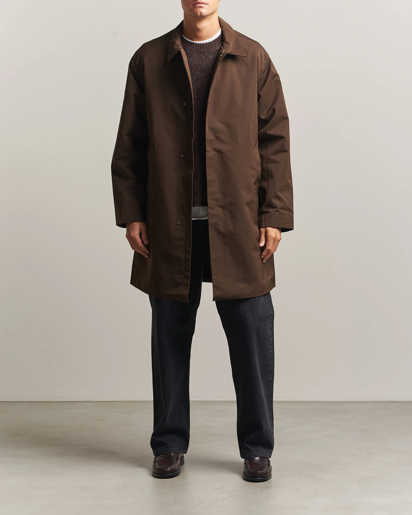 Herr | Jackor | NN07 | Steve Technical Coat Demitasse Brown