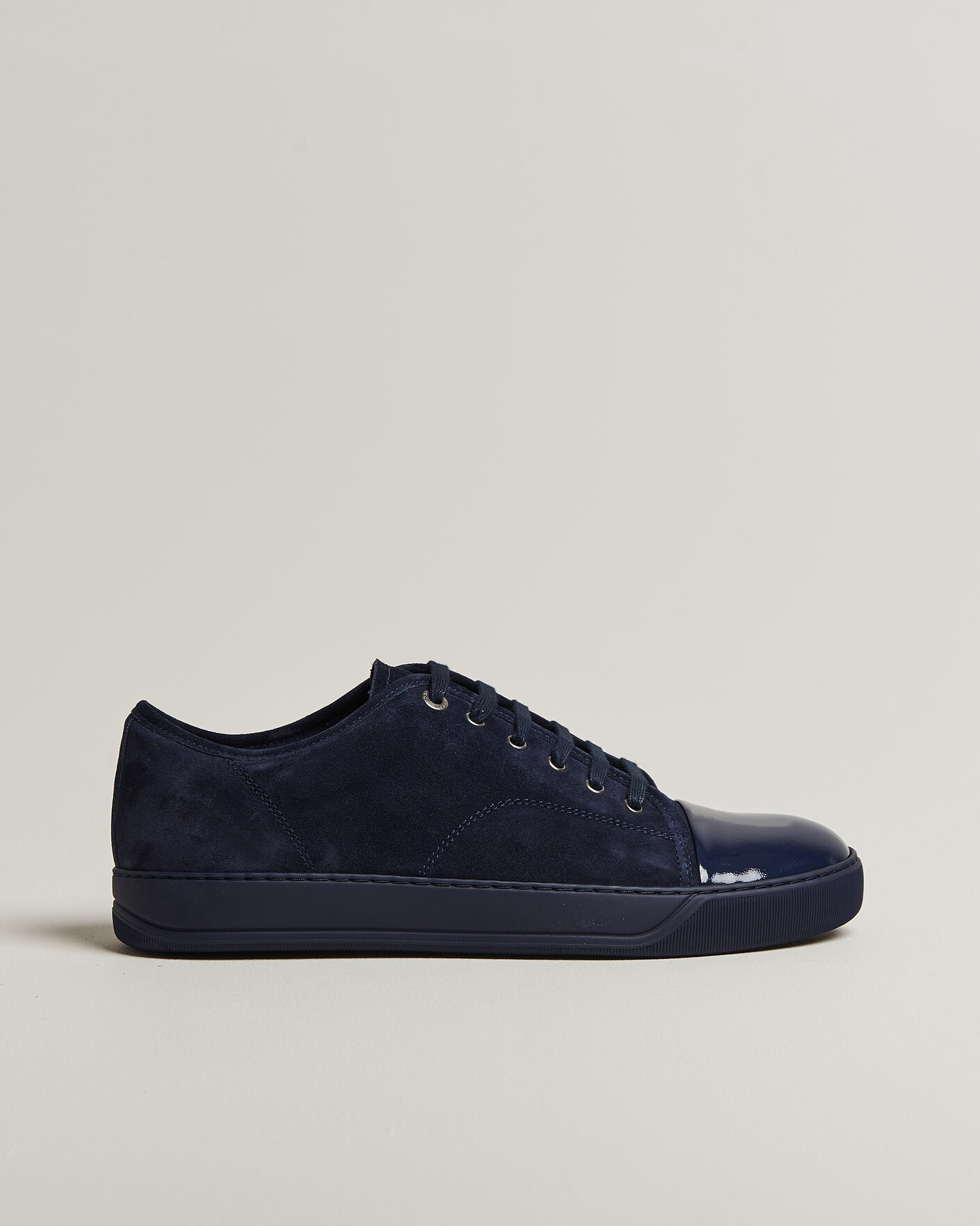 Herr | Lanvin DBB1 Patent Cap Toe Sneakers Navy/Navy | Lanvin | DBB1 Patent Cap Toe Sneakers Navy/Navy