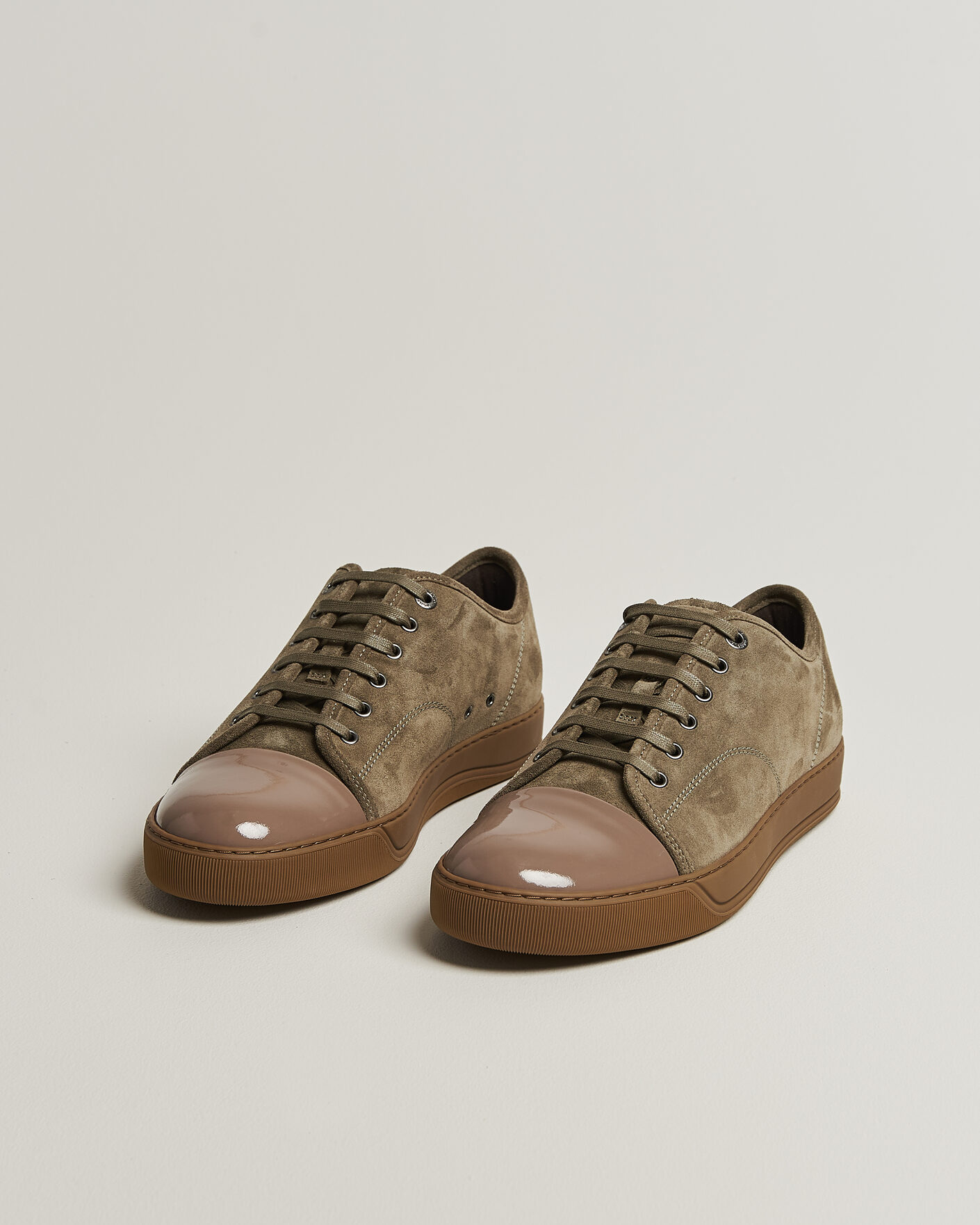 Herr | Sneakers | Lanvin | DBB1 Patent Cap Toe Sneakers Khaki