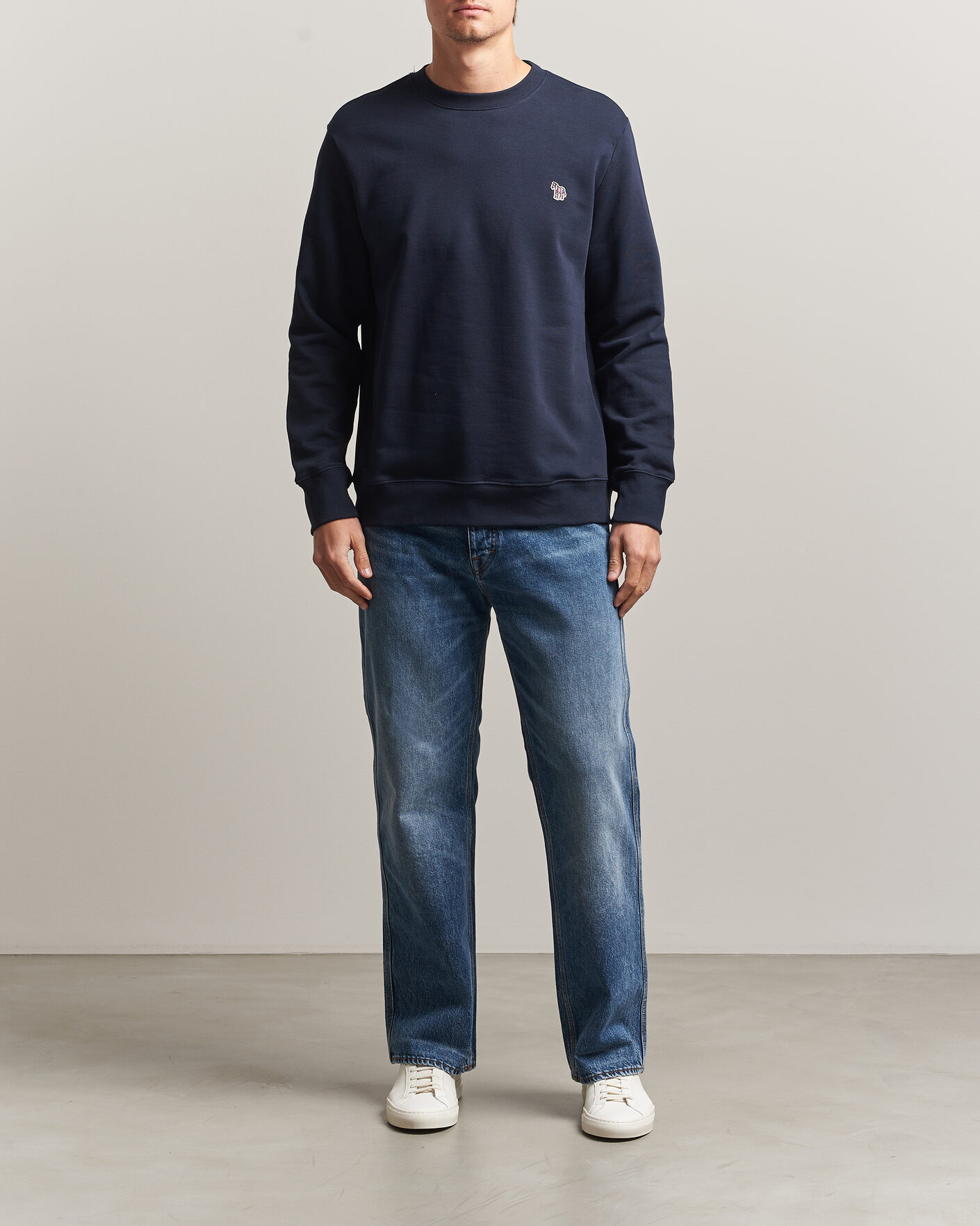 Herr | Tröjor | PS Paul Smith | Zebra Organic Cotton Sweatshirt Navy