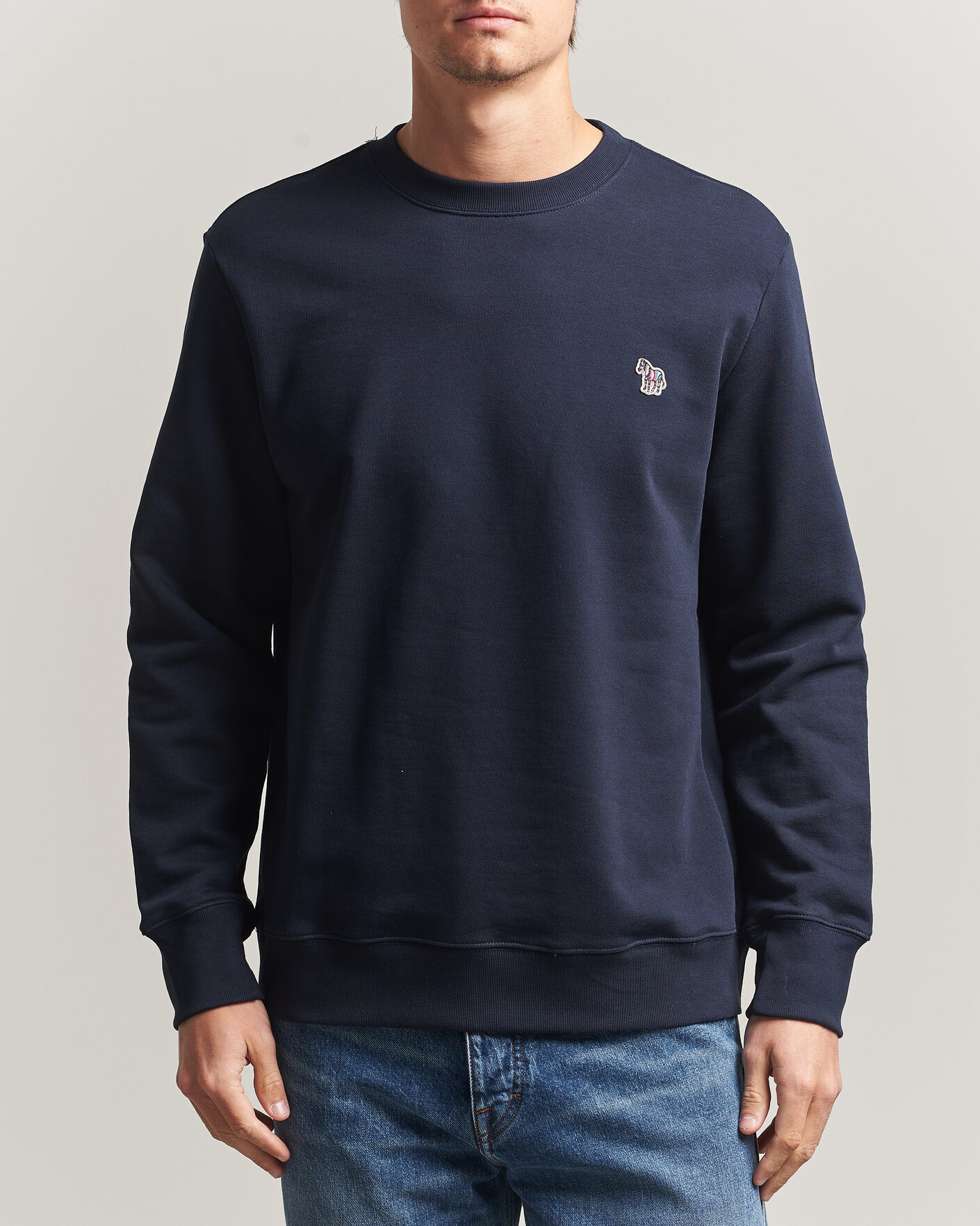 Herr | Tröjor | PS Paul Smith | Zebra Organic Cotton Sweatshirt Navy