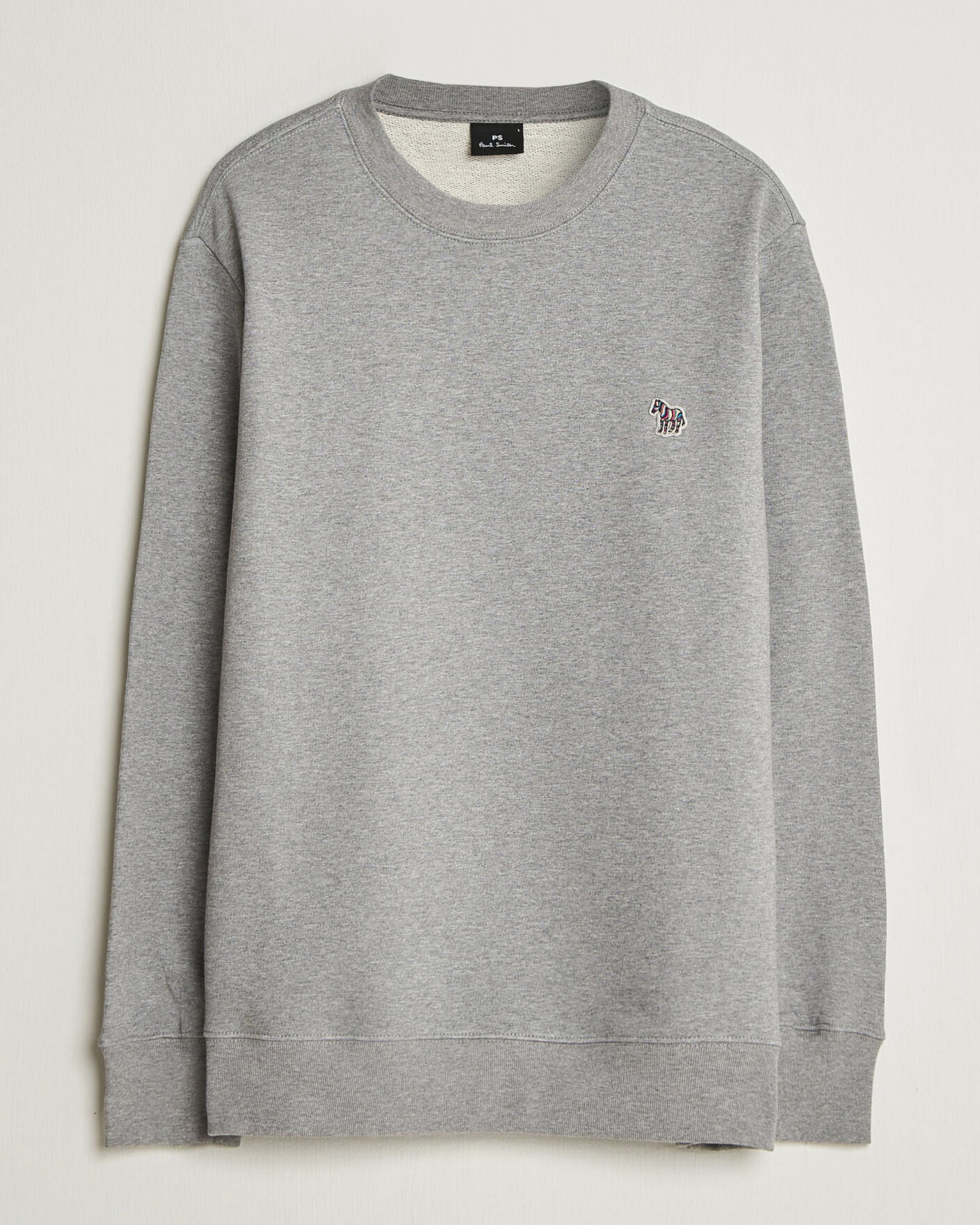 Herr | Tröjor | PS Paul Smith | Zebra Organic Cotton Sweatshirt Grey Melange