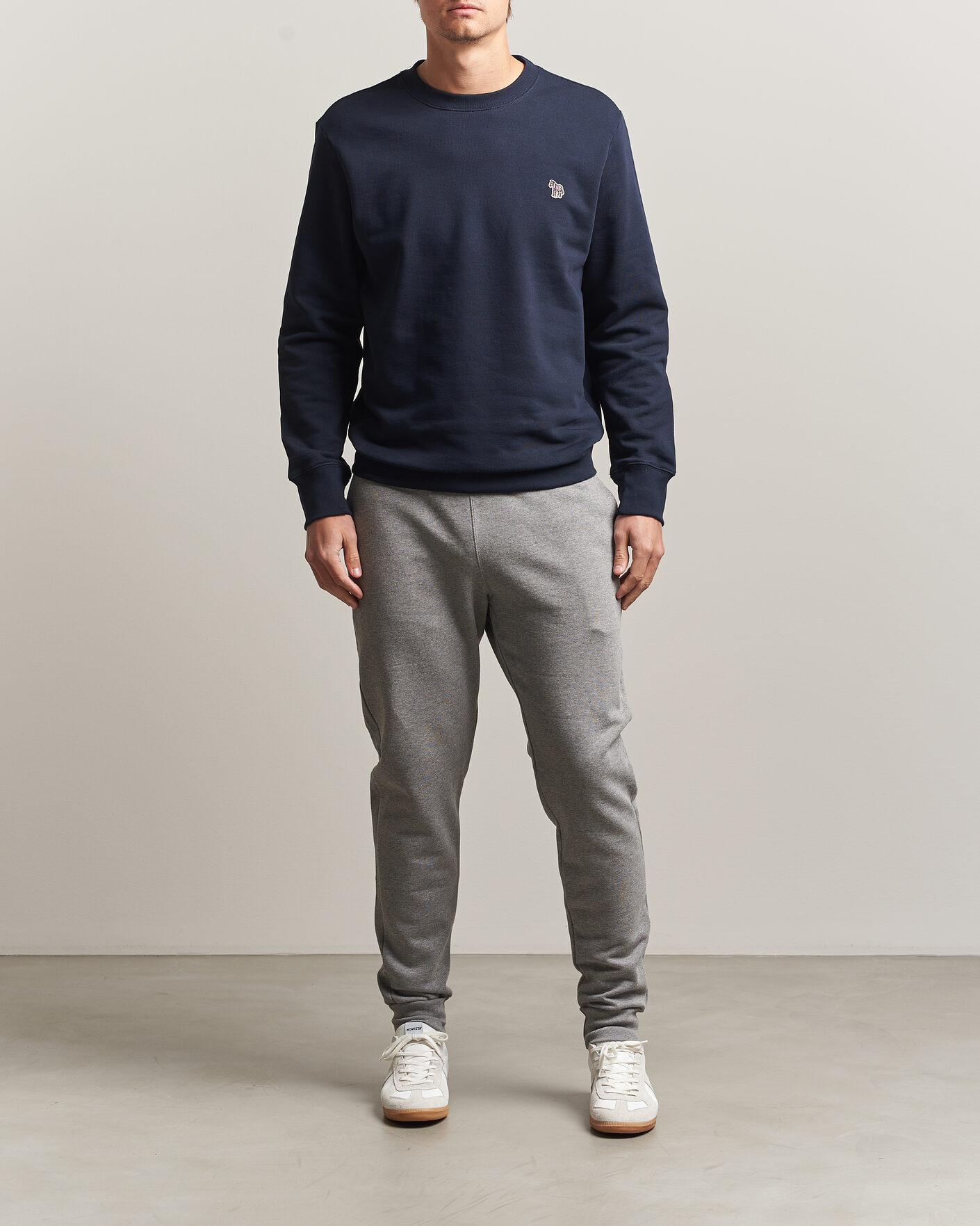 Herr | Byxor | PS Paul Smith | Zebra Organic Cotton Sweatpants Grey Melange