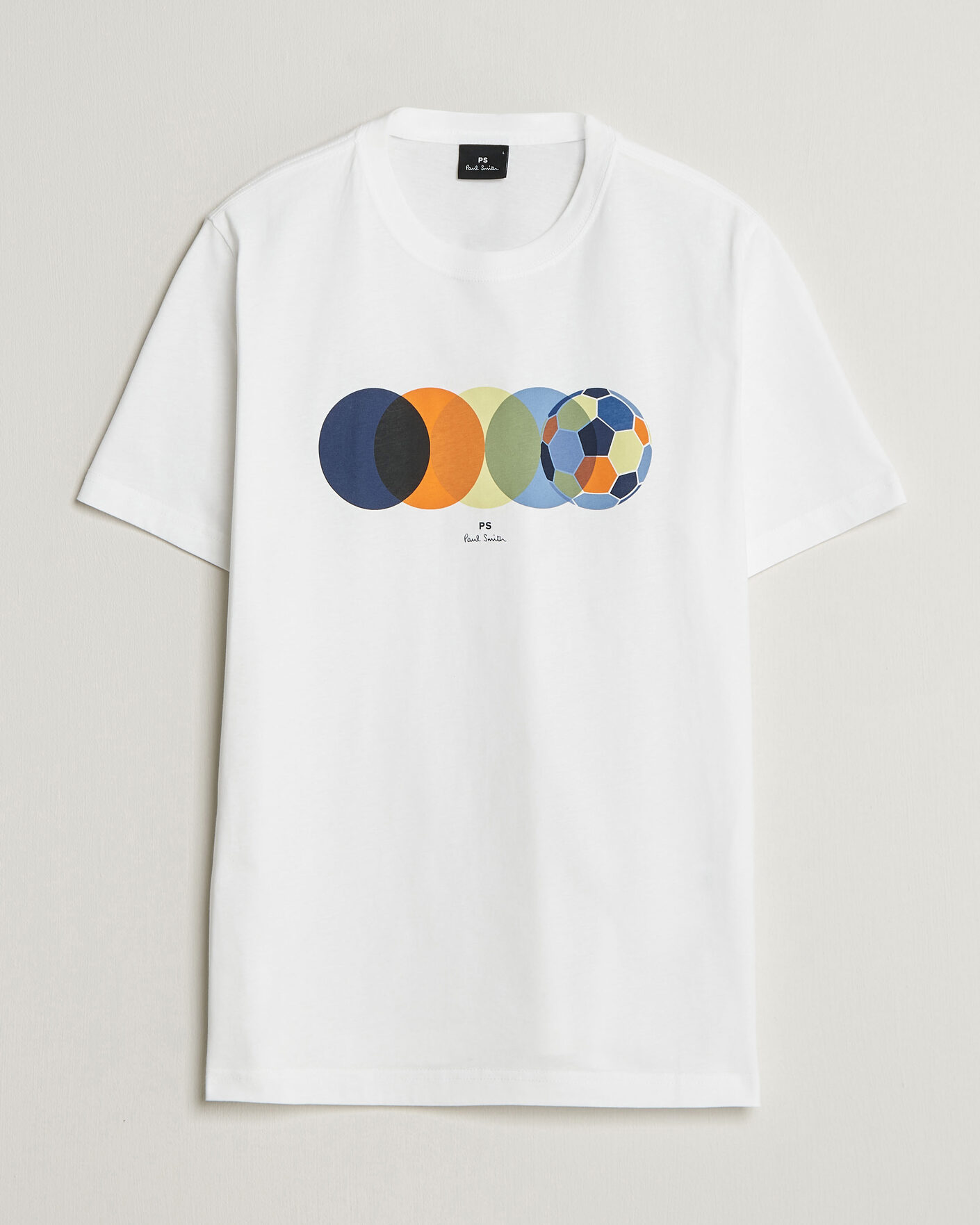 Herr | T-Shirts | PS Paul Smith | Football Crew Neck T-Shirt White