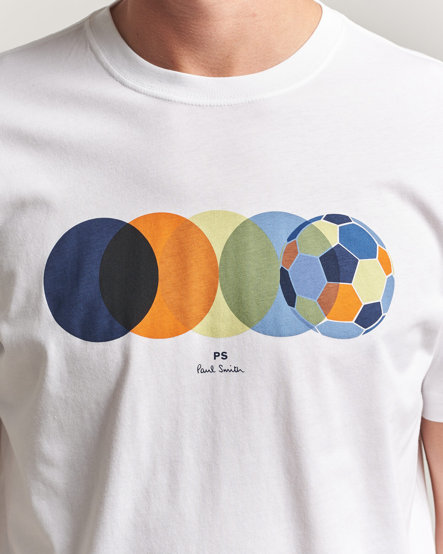 Herr | T-Shirts | PS Paul Smith | Football Crew Neck T-Shirt White