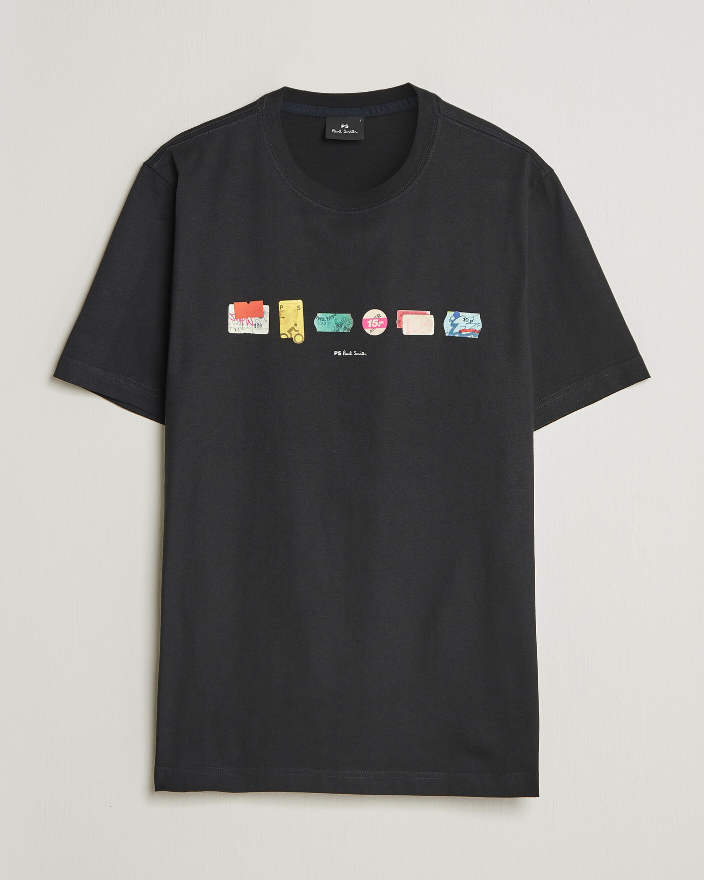 Herr | T-Shirts | PS Paul Smith | In A Row Crew Neck T-Shirt Black