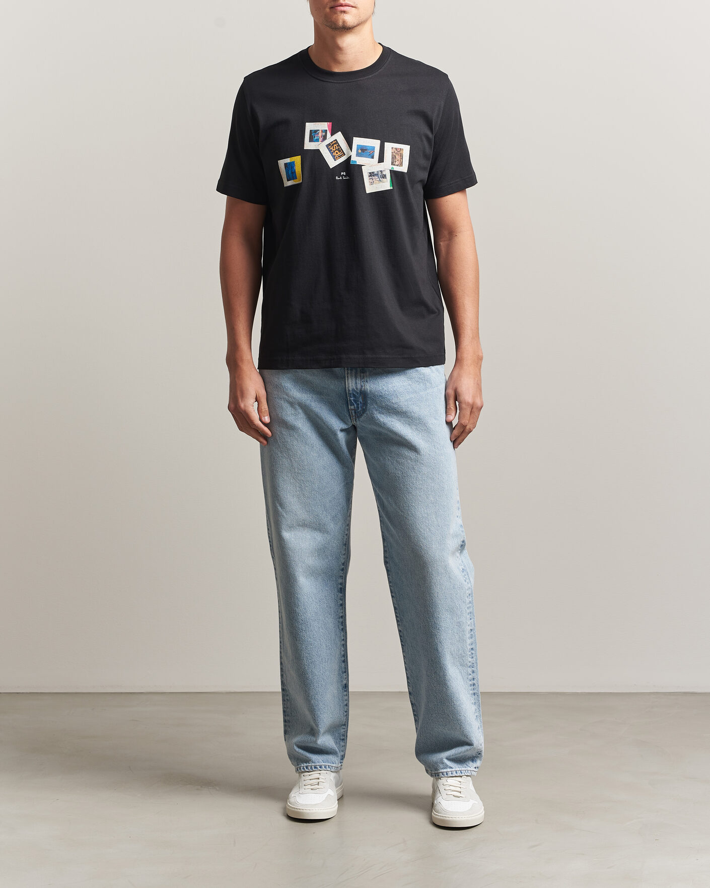 Herr | T-Shirts | PS Paul Smith | Slides Crew Neck T-Shirt Black