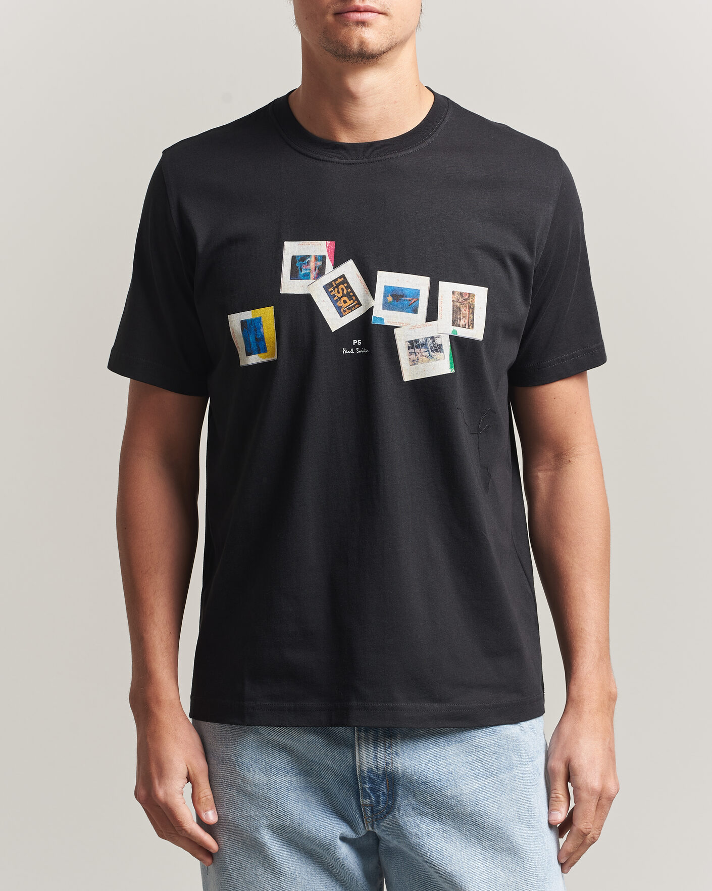 Herr | T-Shirts | PS Paul Smith | Slides Crew Neck T-Shirt Black