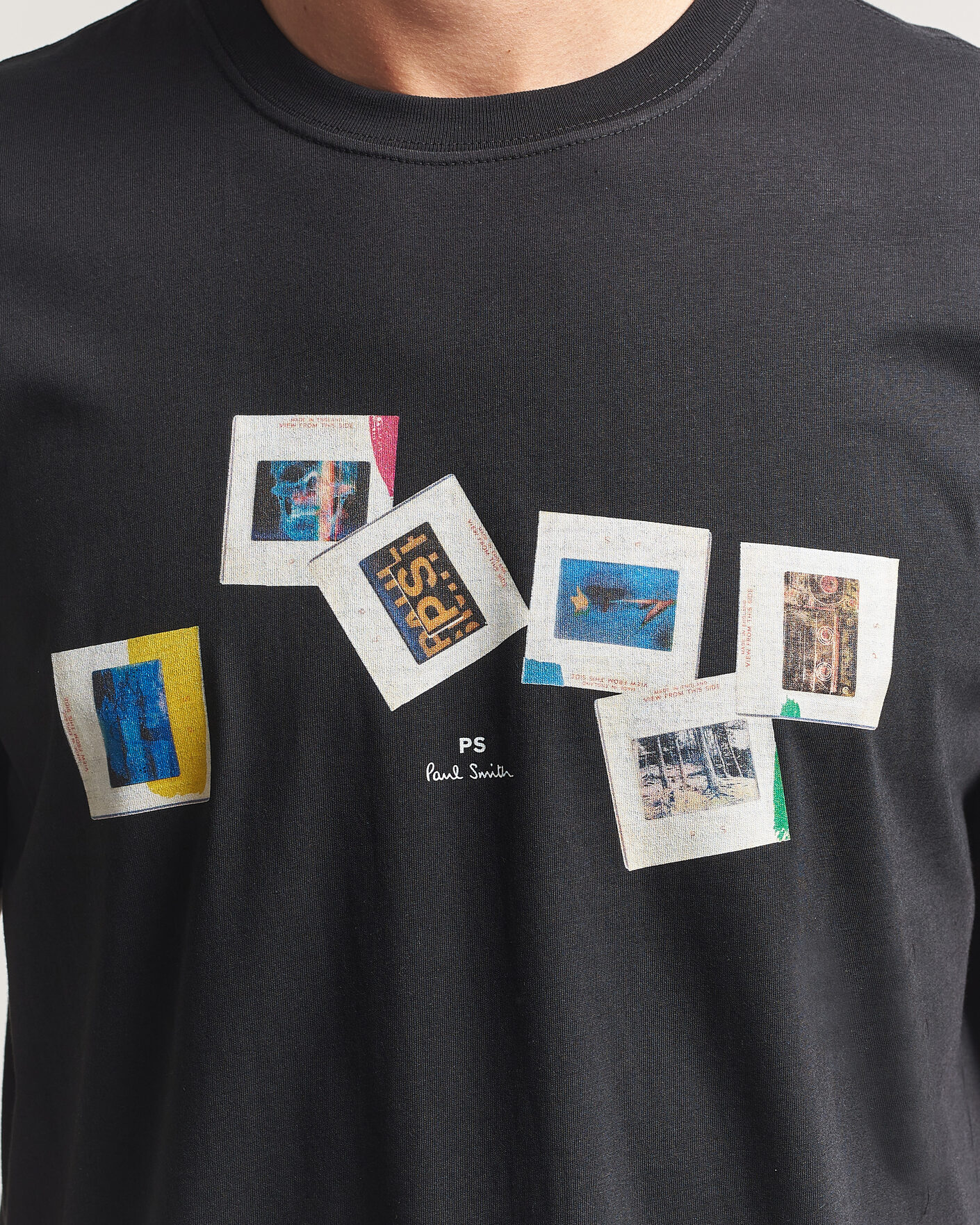 Herr | T-Shirts | PS Paul Smith | Slides Crew Neck T-Shirt Black