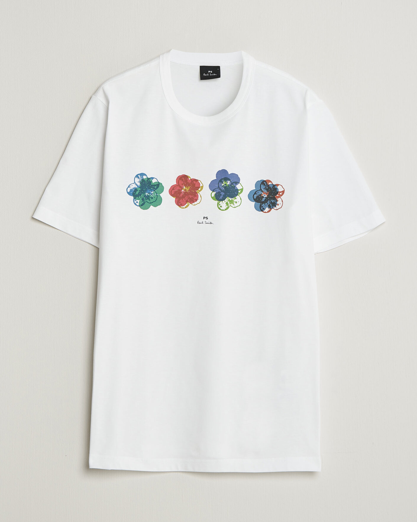 Herr | T-Shirts | PS Paul Smith | Flower Crew Neck T-Shirt White