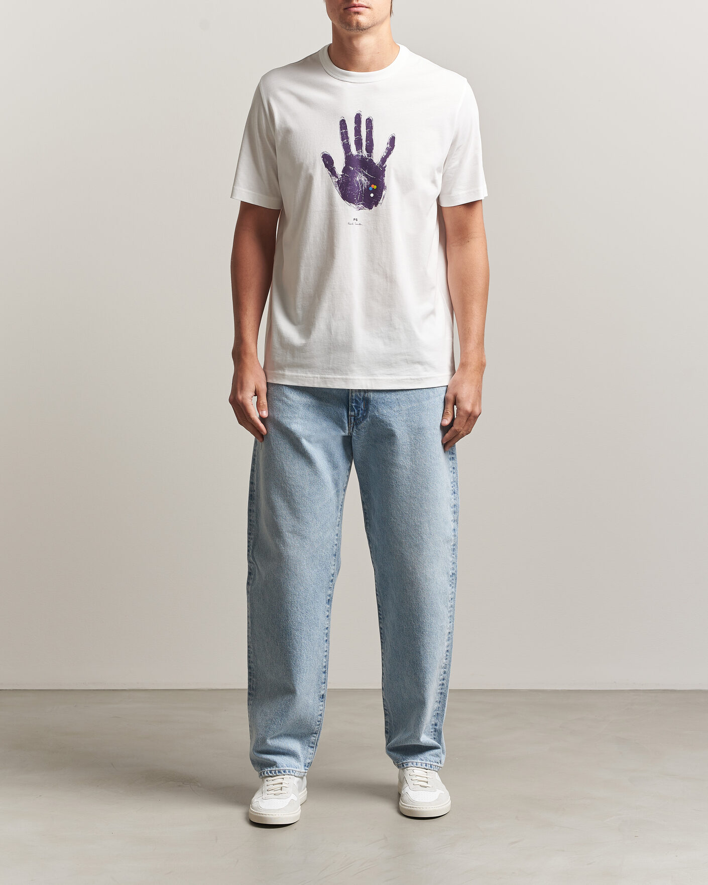Herr | T-Shirts | PS Paul Smith | Hand Crew Neck T-Shirt White