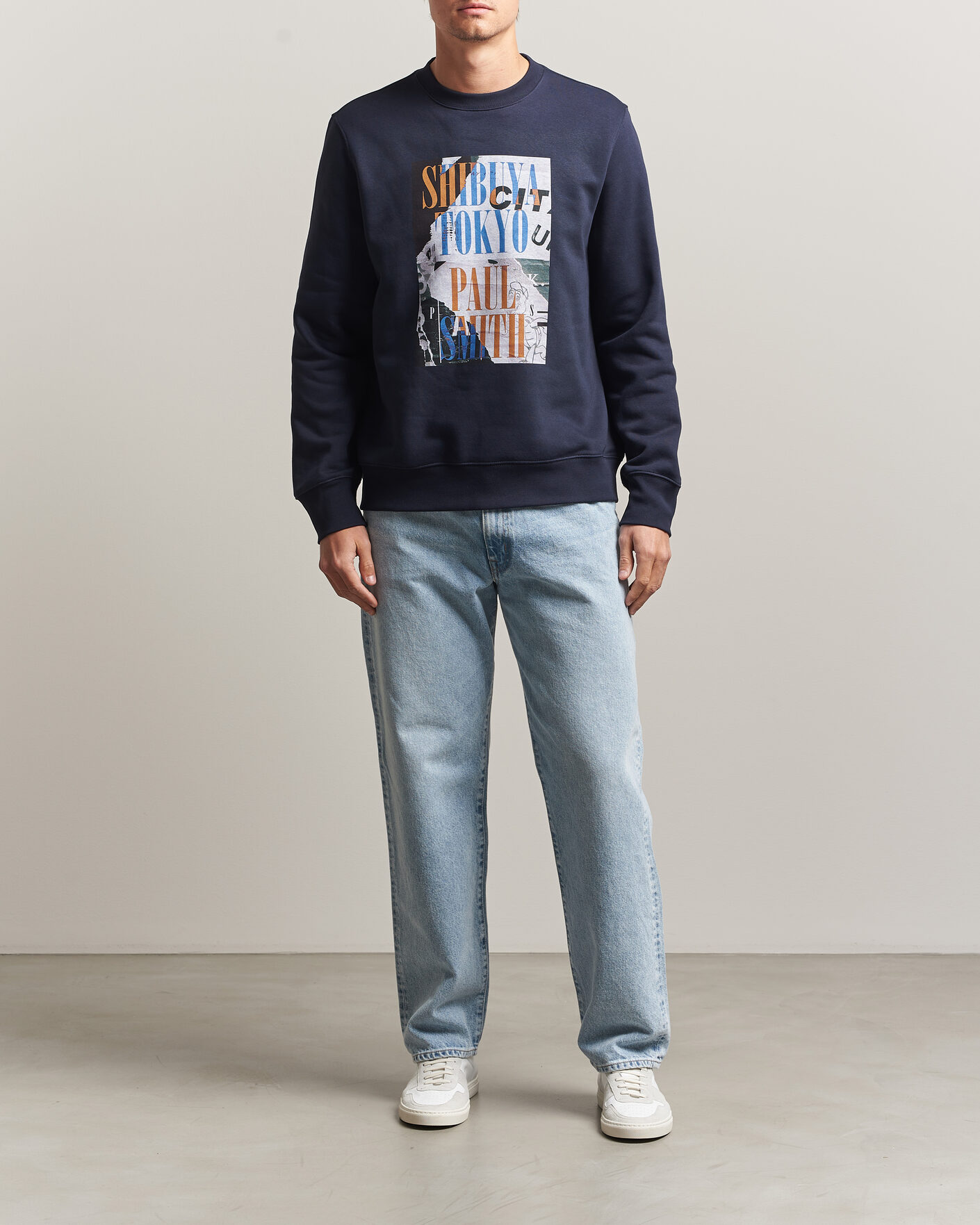 Herr | Tröjor | PS Paul Smith | Shibuya Tokyo Crew Neck Sweatshirt Navy