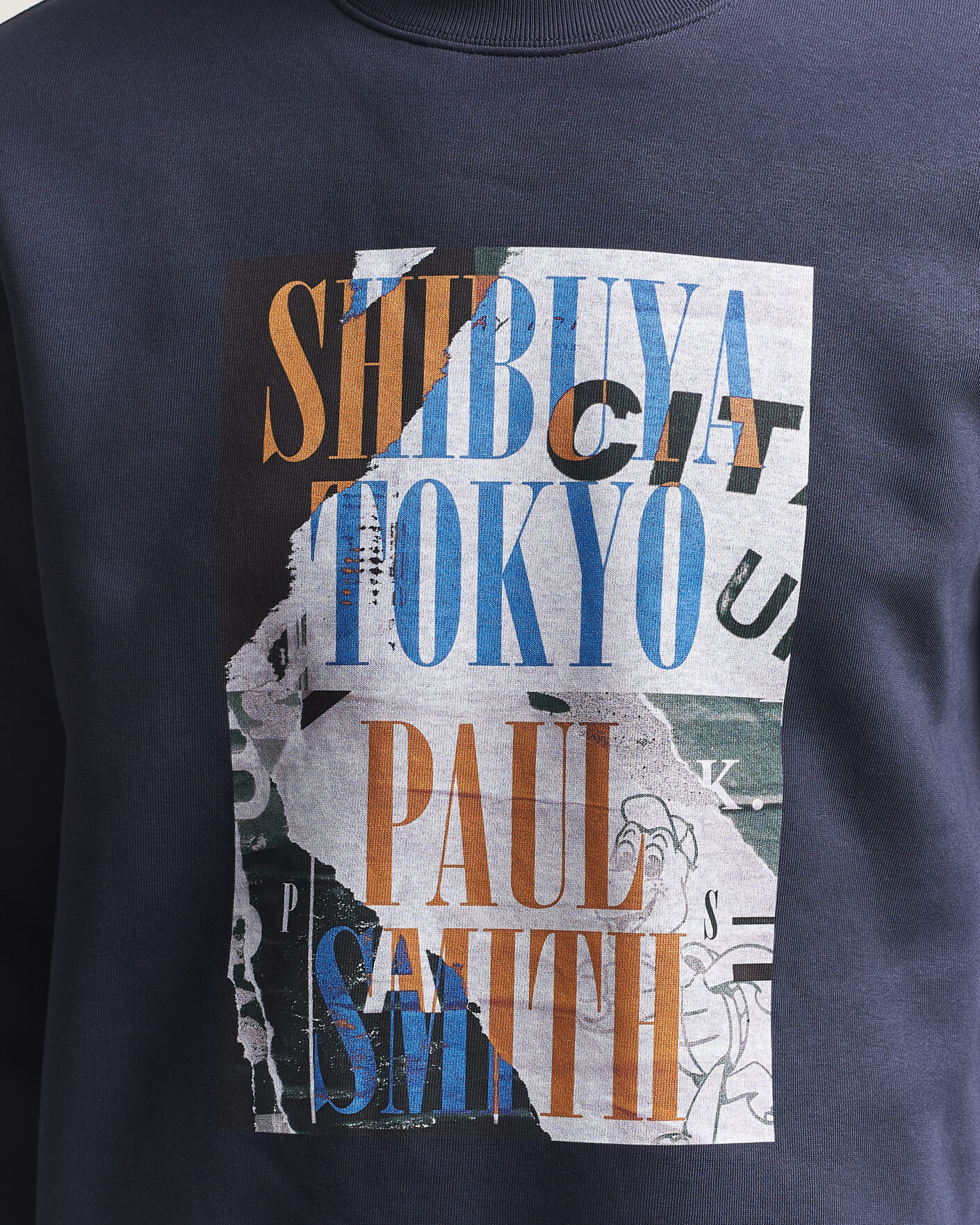 Herr | Tröjor | PS Paul Smith | Shibuya Tokyo Crew Neck Sweatshirt Navy