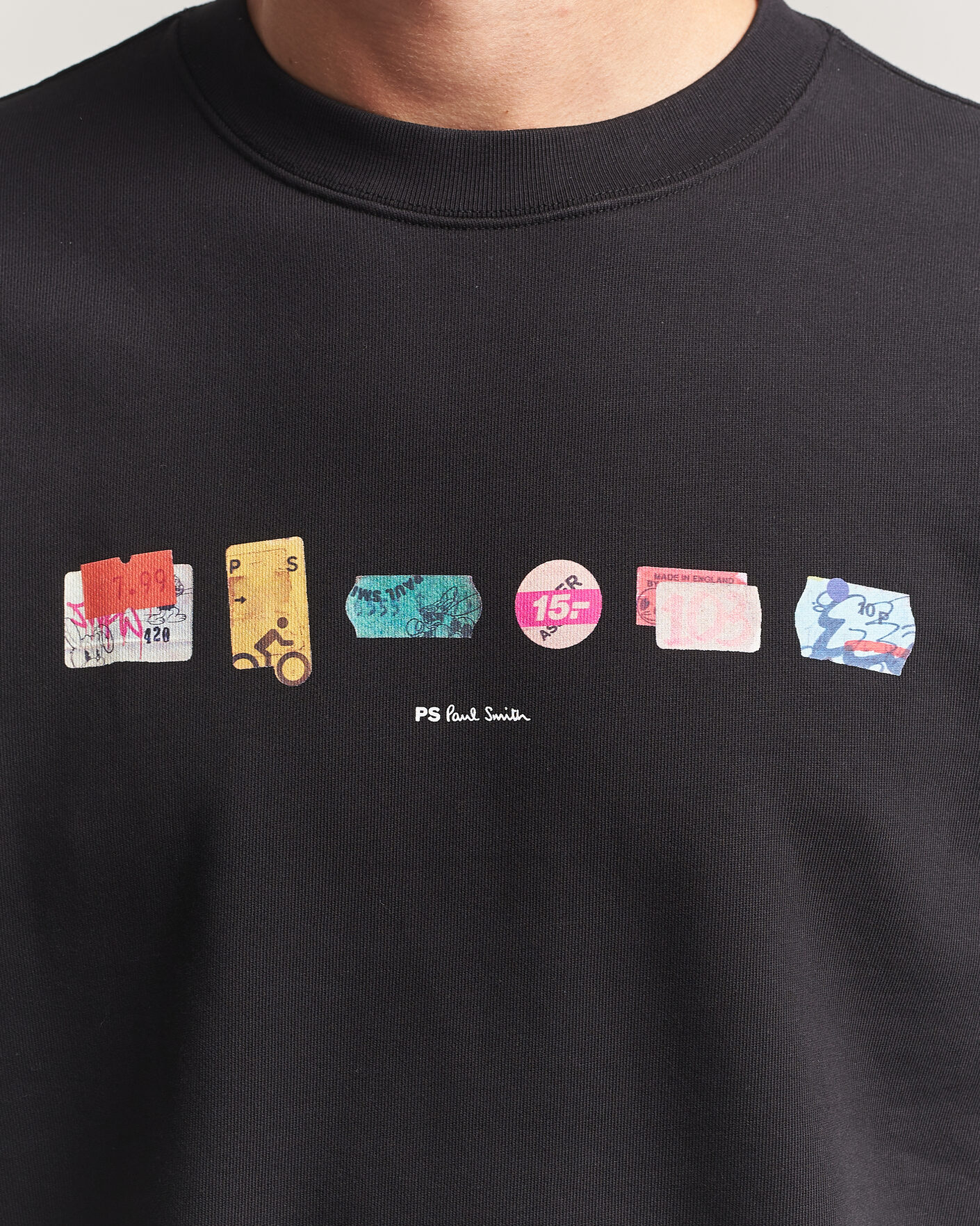 Herr | Tröjor | PS Paul Smith | In A Row Crew Neck Sweatshirt Black