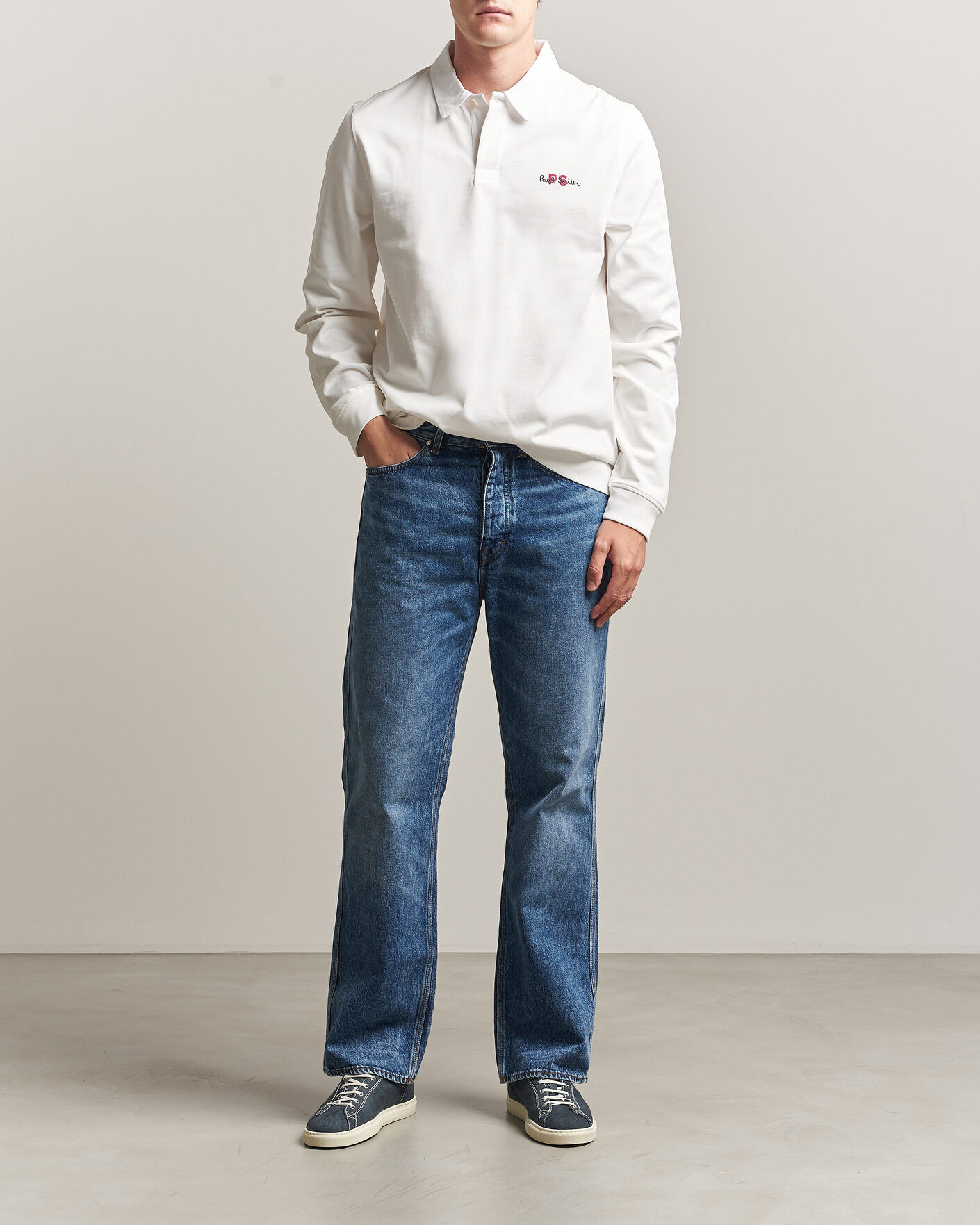 Herr | Tröjor | PS Paul Smith | Organic Cotton Rugger Off White