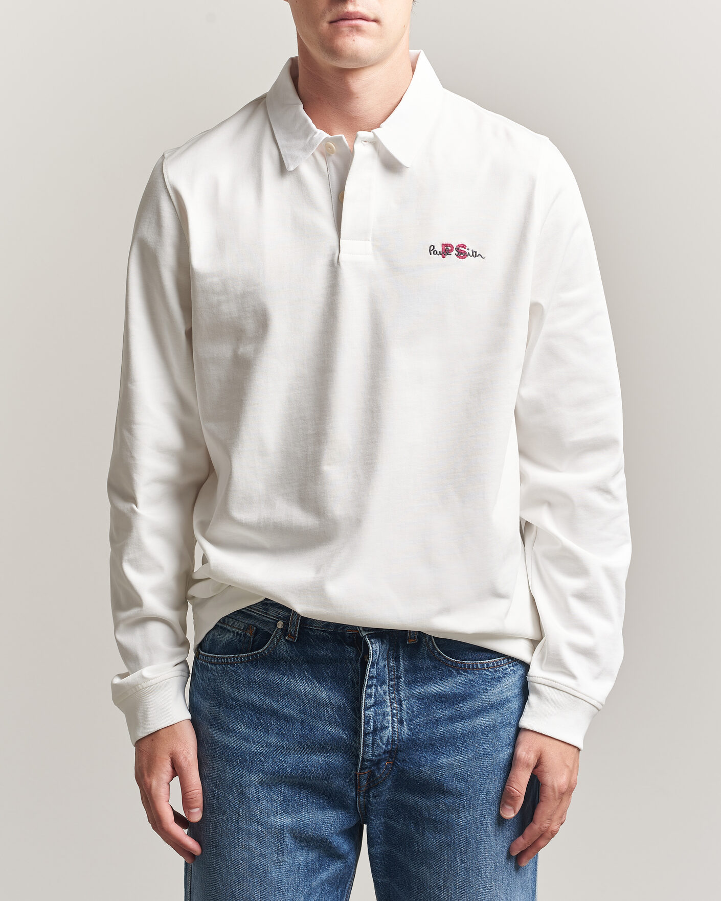 Herr | Tröjor | PS Paul Smith | Organic Cotton Rugger Off White
