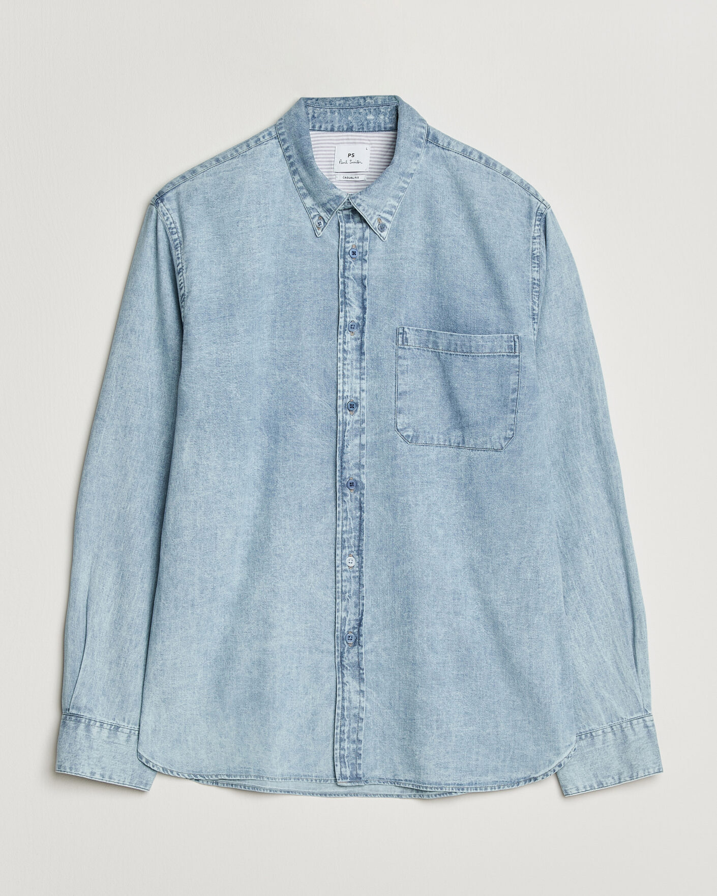 Herr | Skjortor | PS Paul Smith | Casual Fit Denim Shirt Light Blue