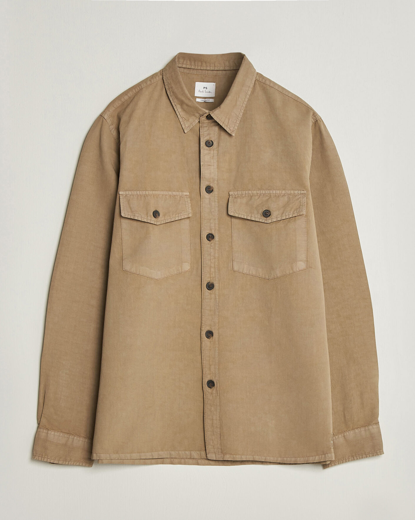 Herr | Skjortor | PS Paul Smith | Casual Fit Cotton Overshirt Beige