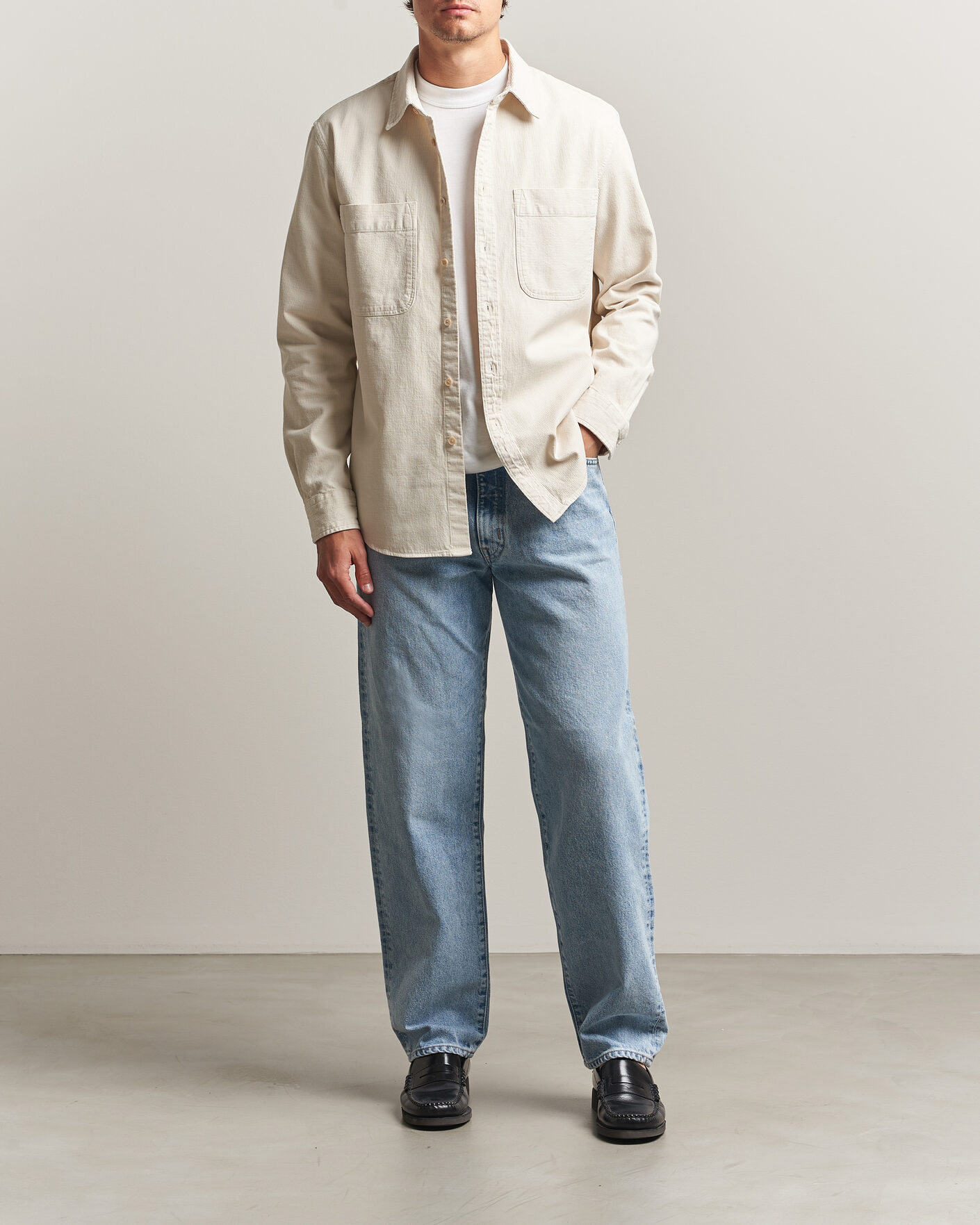 Herr | Skjortor | PS Paul Smith | Casual Fit Cotton Overshirt Off White