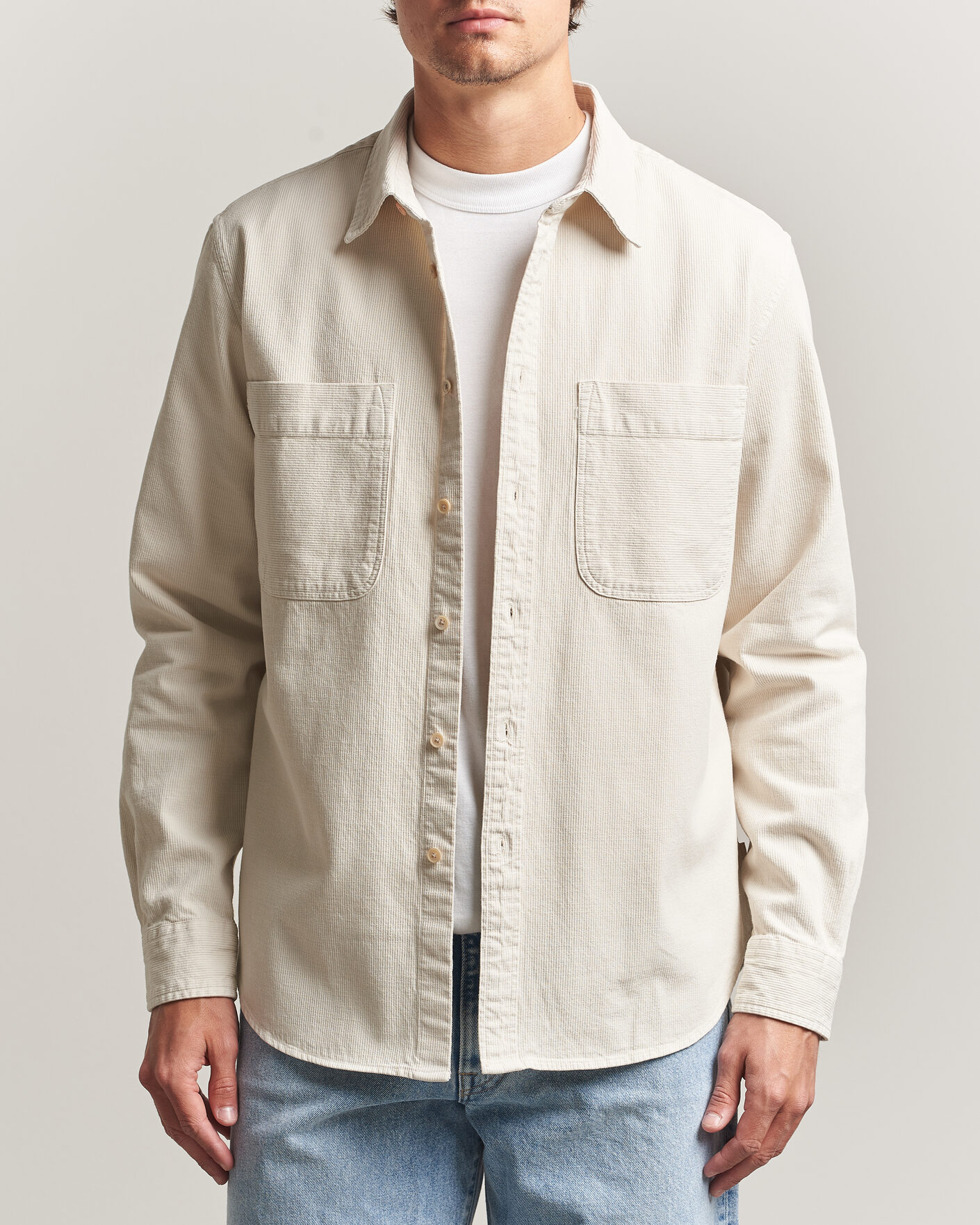 Herr | Skjortor | PS Paul Smith | Casual Fit Cotton Overshirt Off White