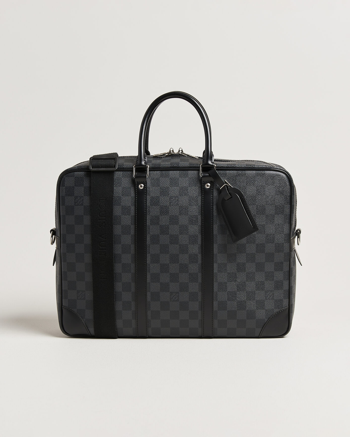 Herr | Pre-Owned & Vintage Bags | Louis Vuitton Pre-Owned | Porte Documents Voyage Damier Graphite