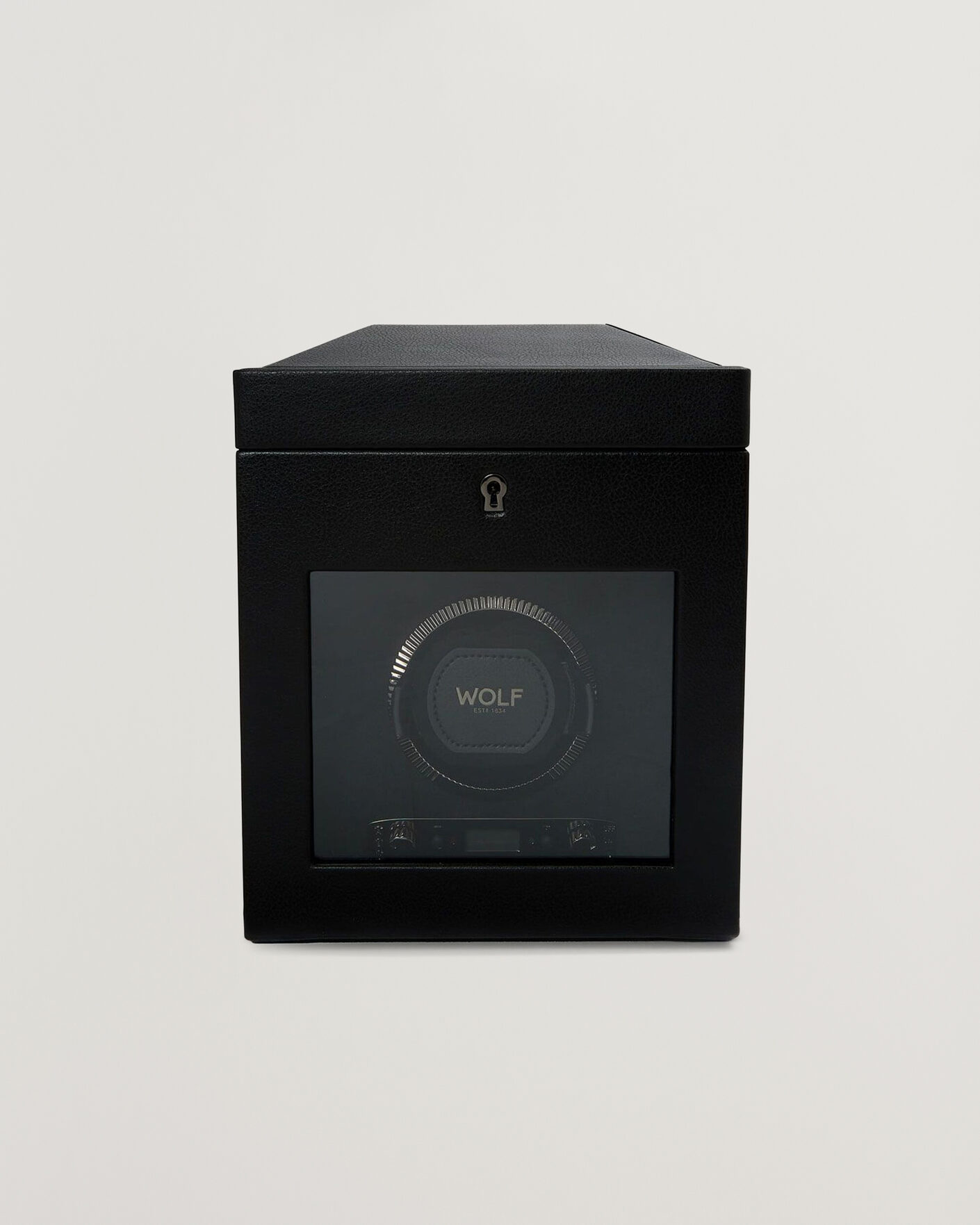 Herr | Klock- & smyckesetuin | WOLF | British Racing Single Watch Winder With Storage Black