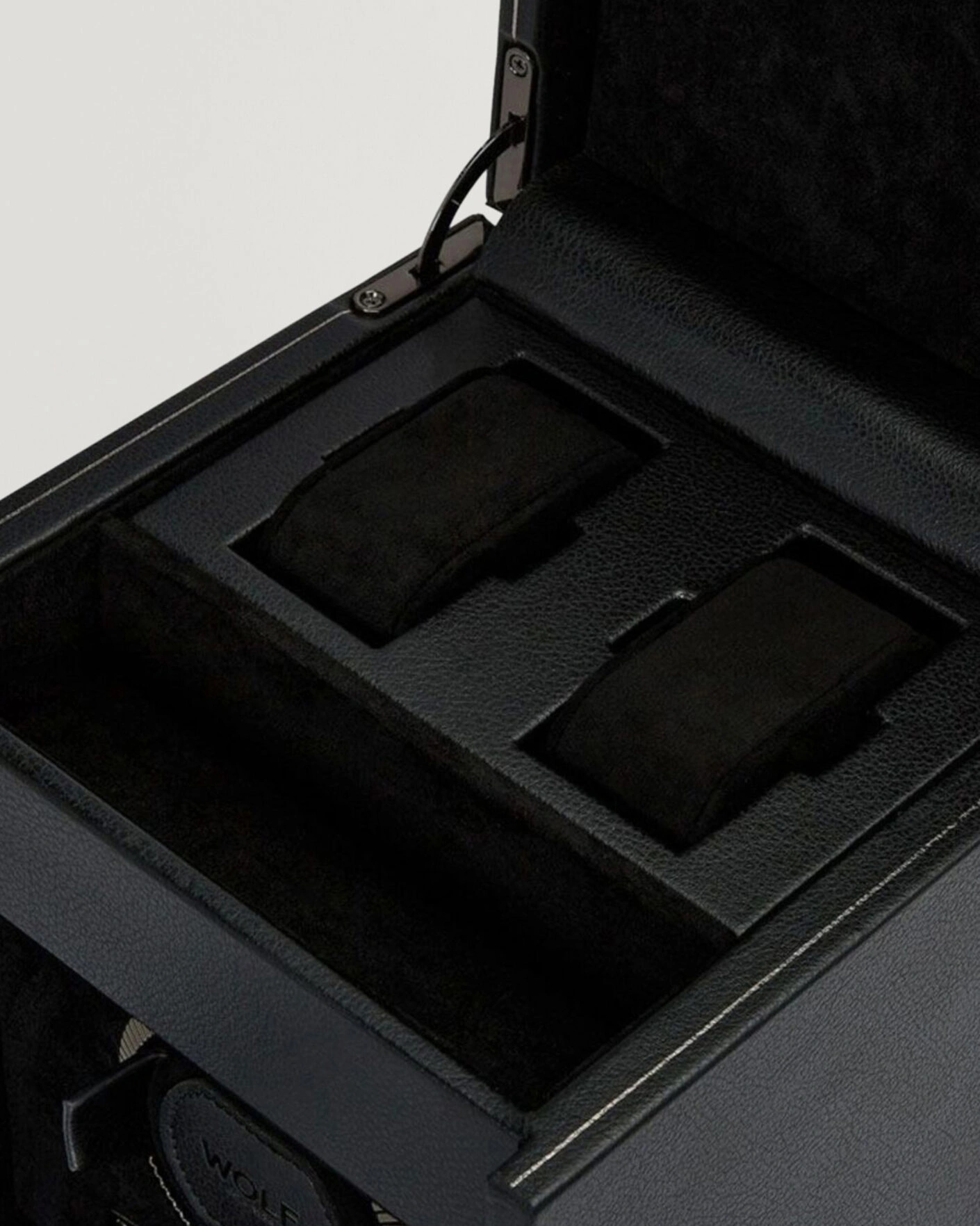 Herr | Klock- & smyckesetuin | WOLF | British Racing Single Watch Winder With Storage Black