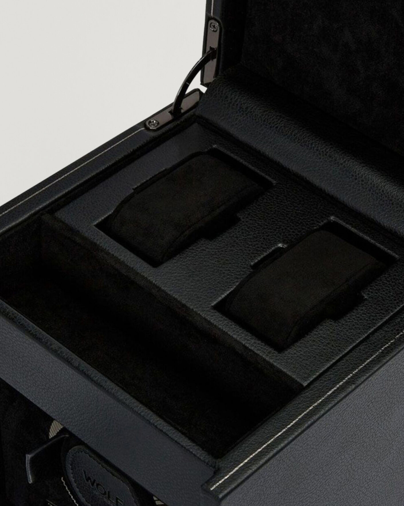 Herr | Klock- & smyckesetuin | WOLF | British Racing Single Watch Winder With Storage Black
