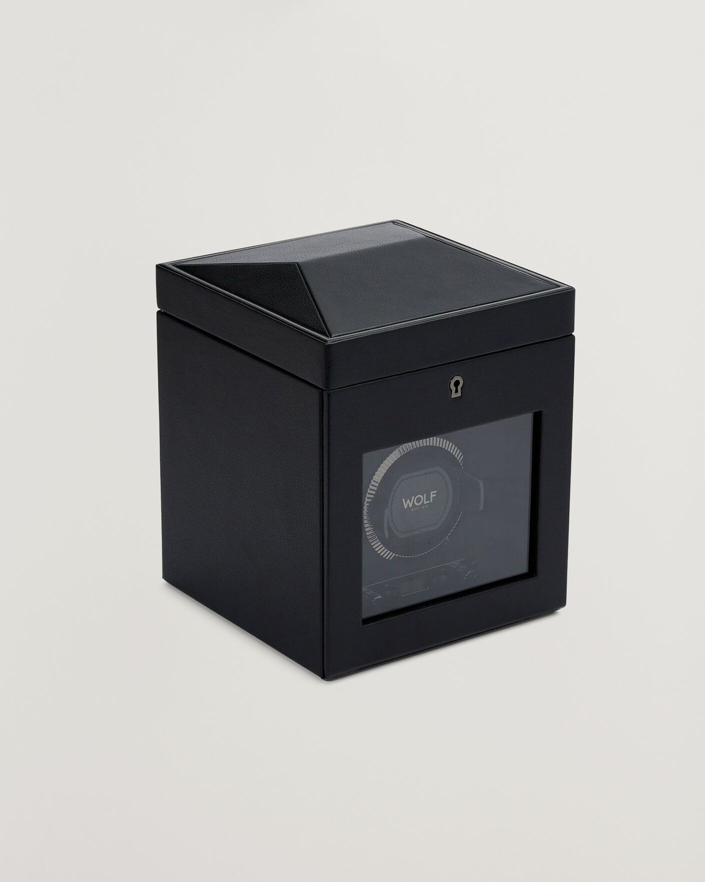 Herr | Klock- & smyckesetuin | WOLF | British Racing Single Watch Winder With Storage Black