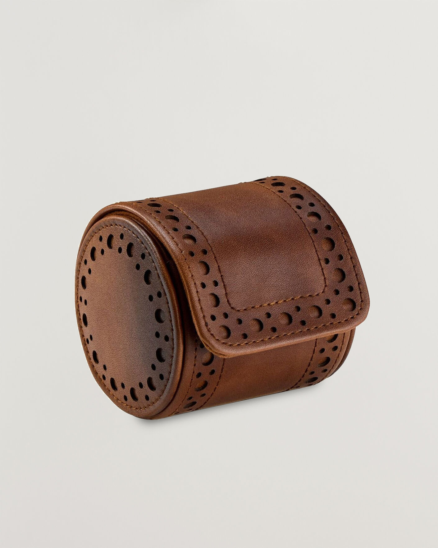 Herr | Klock- & smyckesetuin | WOLF | Brouge Single Watch Roll Burnished Brown