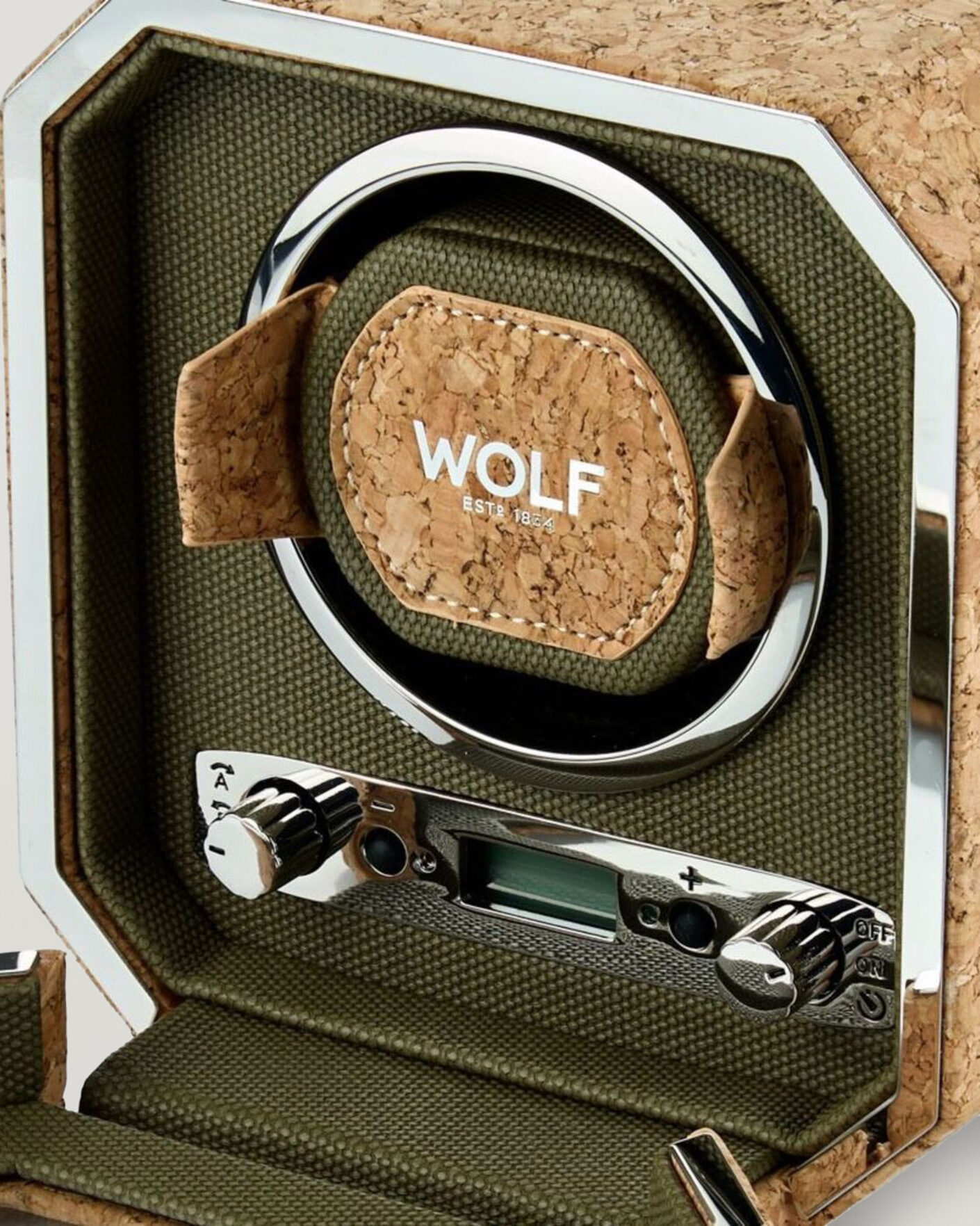 Herr | Klock- & smyckesetuin | WOLF | Cortica Single Watch Winder Cork