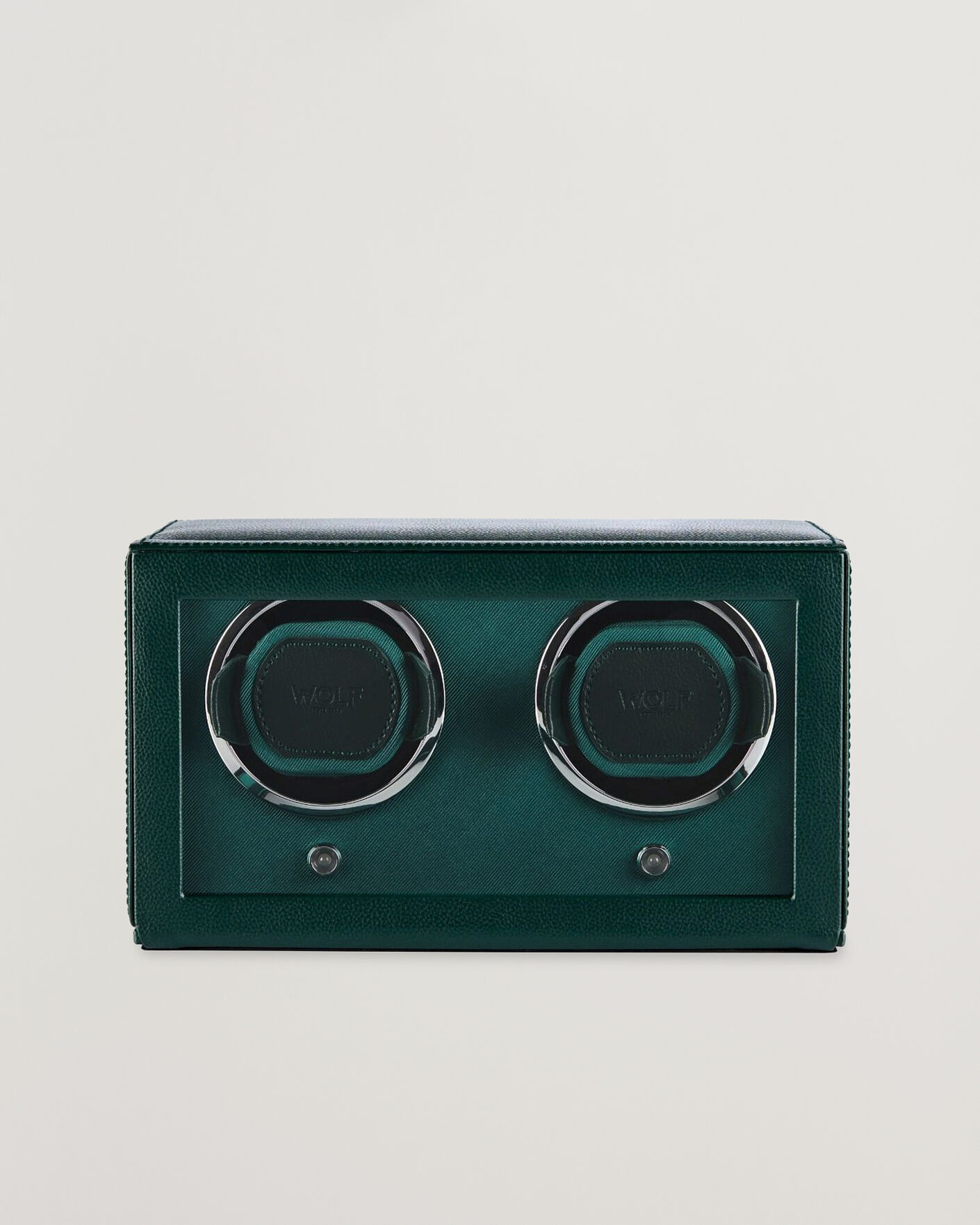 Herr | Klock- & smyckesetuin | WOLF | Cub Double Watch Winder With Cover Green