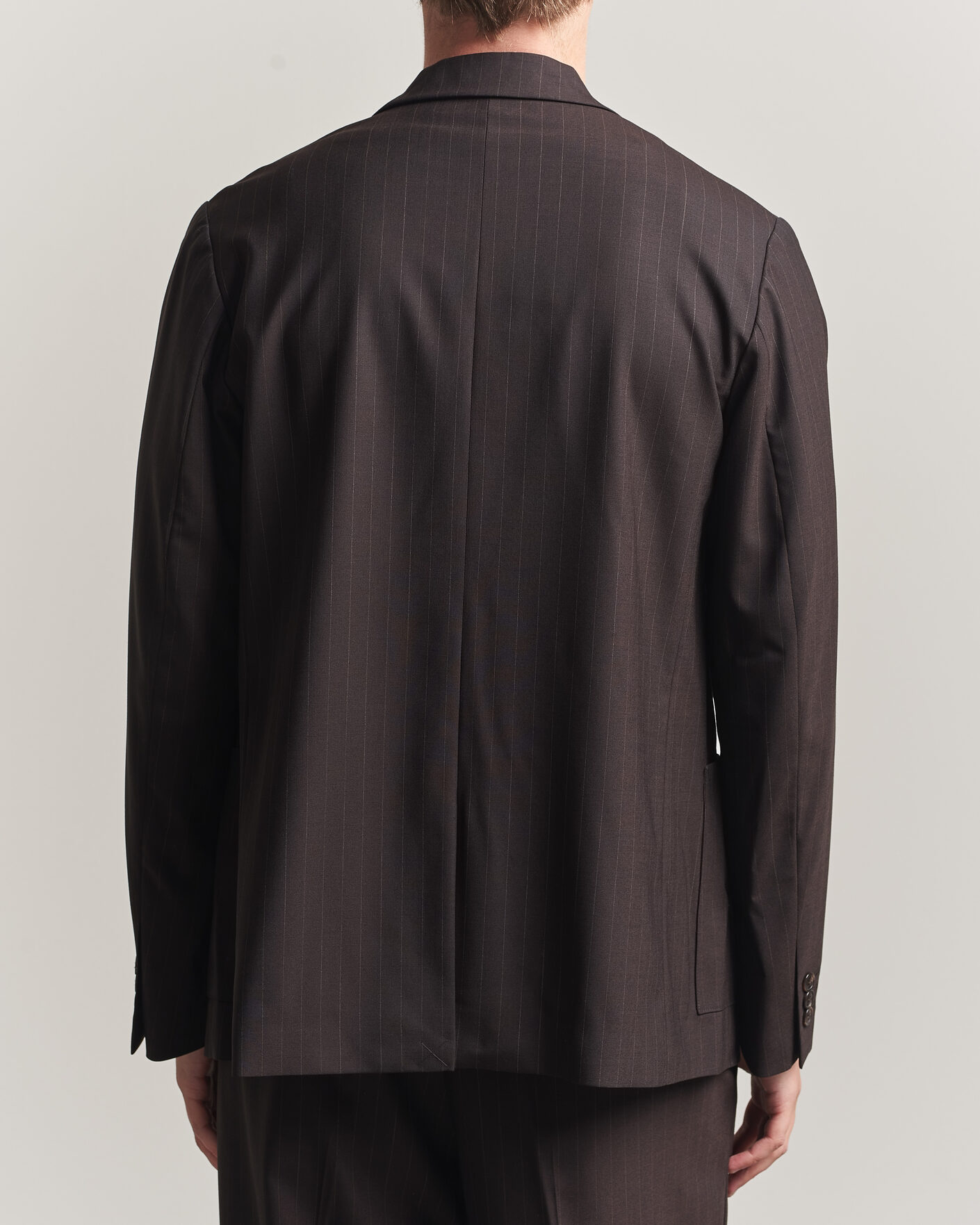 Herr | Kavajer | NN07 | Jordin Pinstriped Double Breasted Blazer Dark Brown