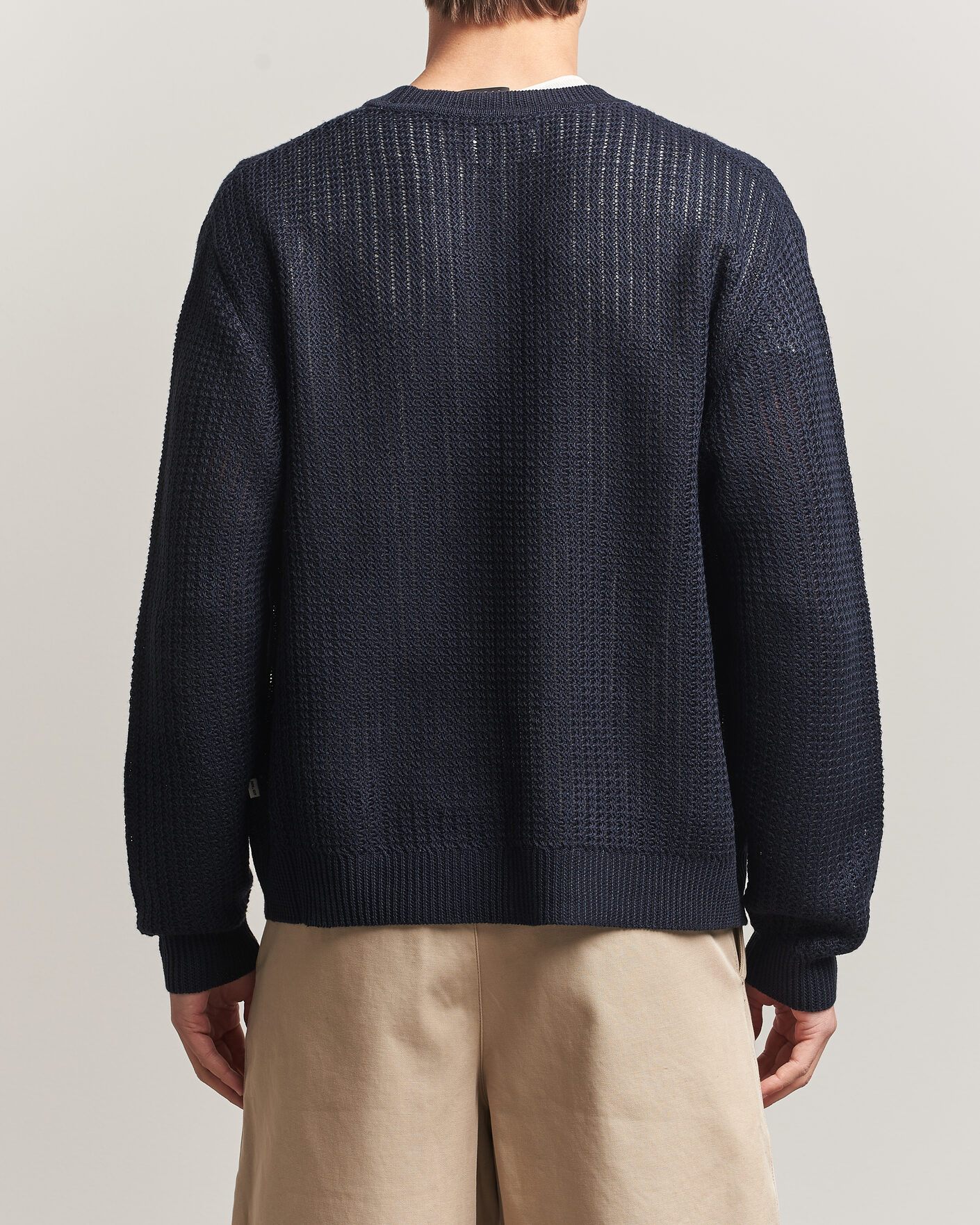 Herr | Tröjor | NN07 | Tim Linen Knitted Cardigan Navy Blue