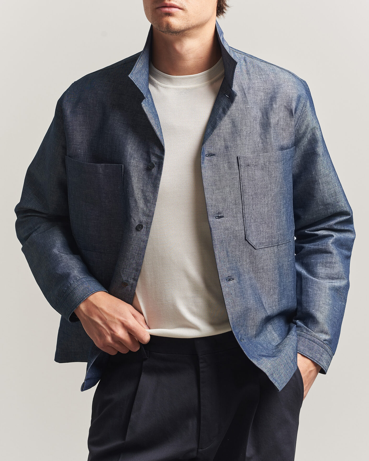 Herr | Skjortor | NN07 | Rob Denim Overshirt Raw Indigo