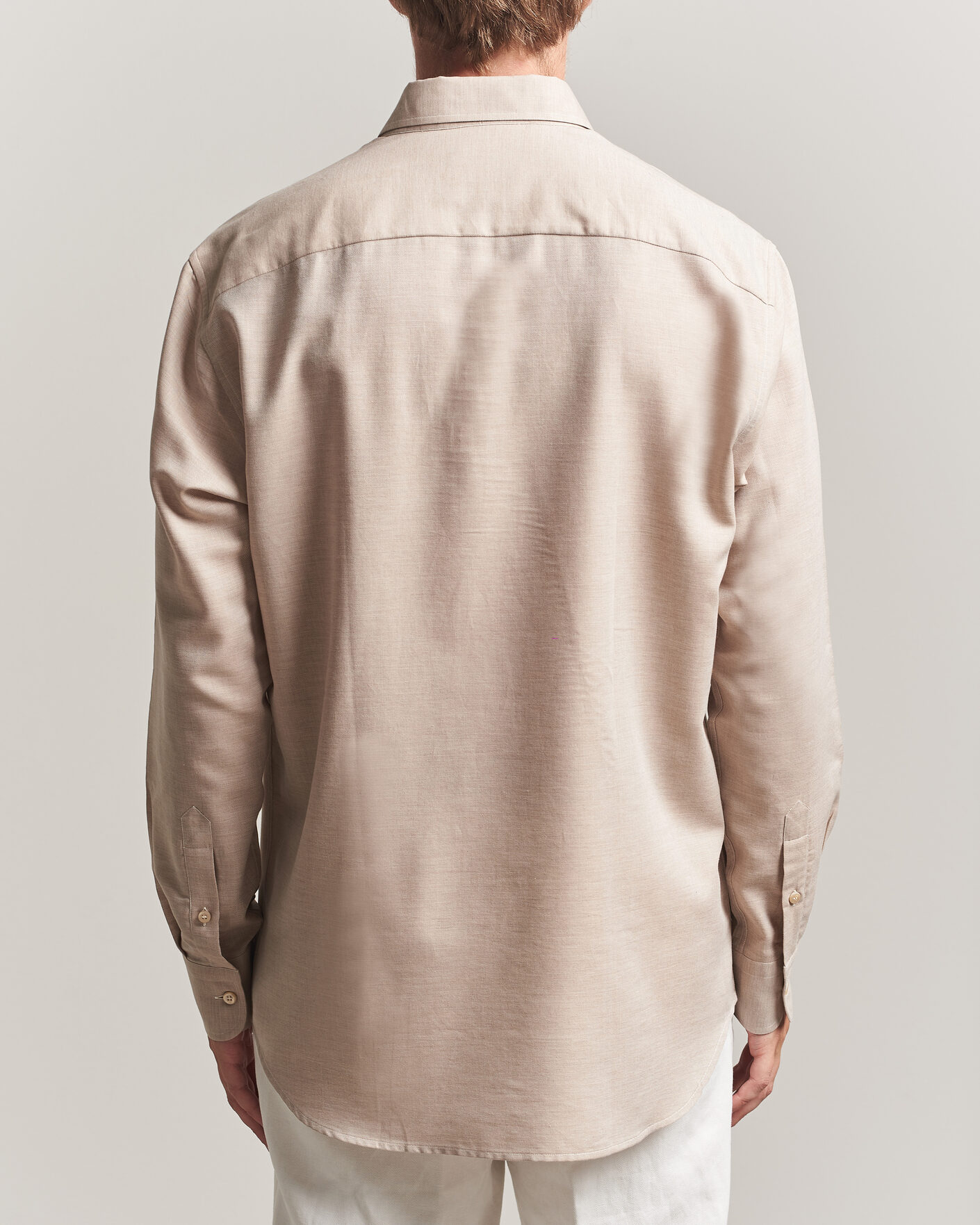 Herr | Skjortor | Brioni | Cotton/Cashmere Flannel Shirt Beige