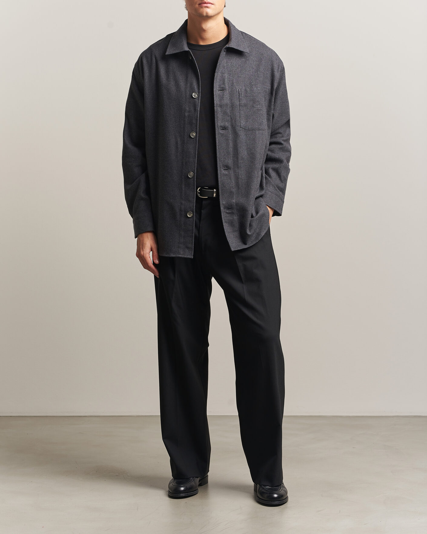 Herr | Skjortor | Brioni | Cotton/Cashmere Overshirt Grey Melange