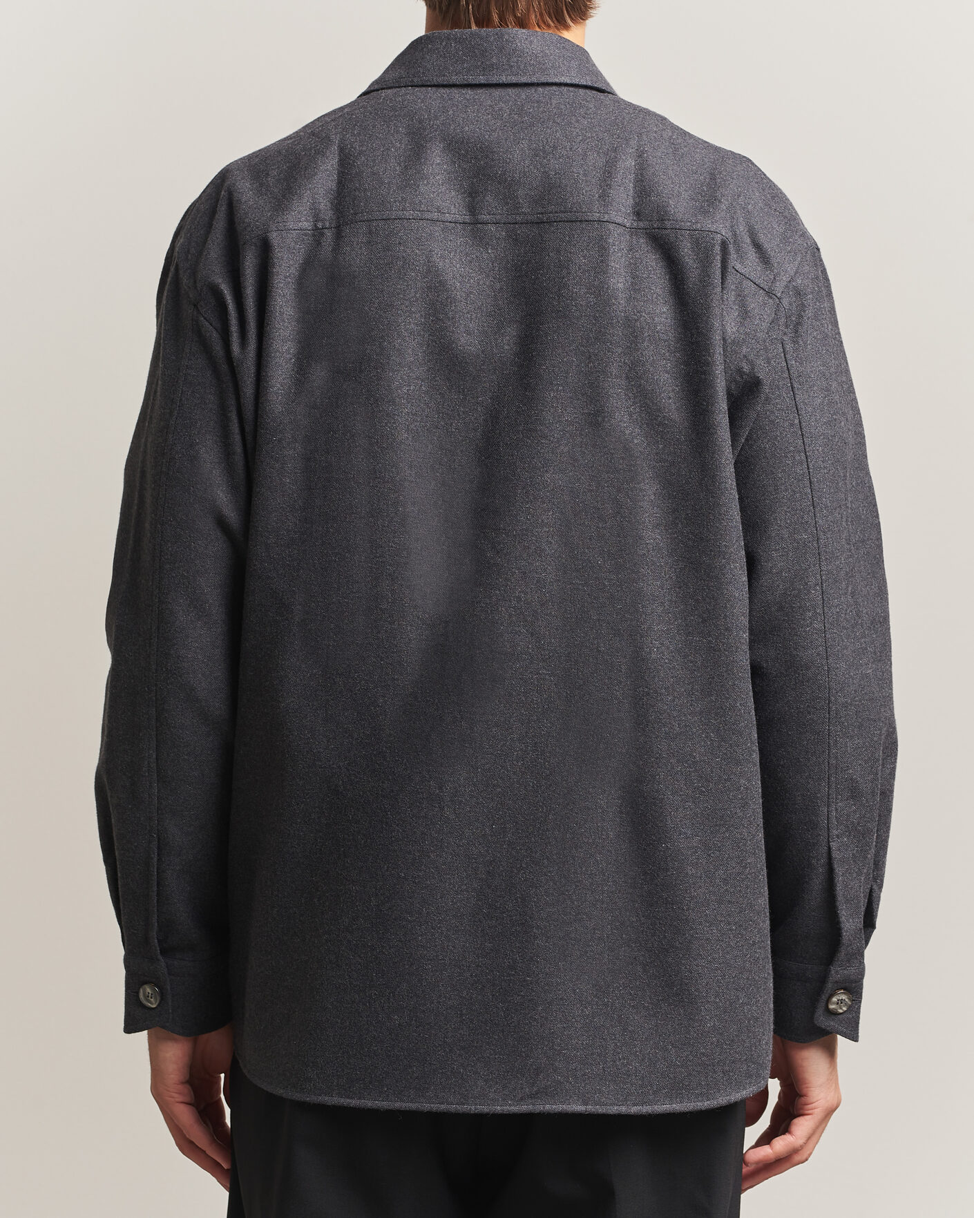 Herr | Skjortor | Brioni | Cotton/Cashmere Overshirt Grey Melange