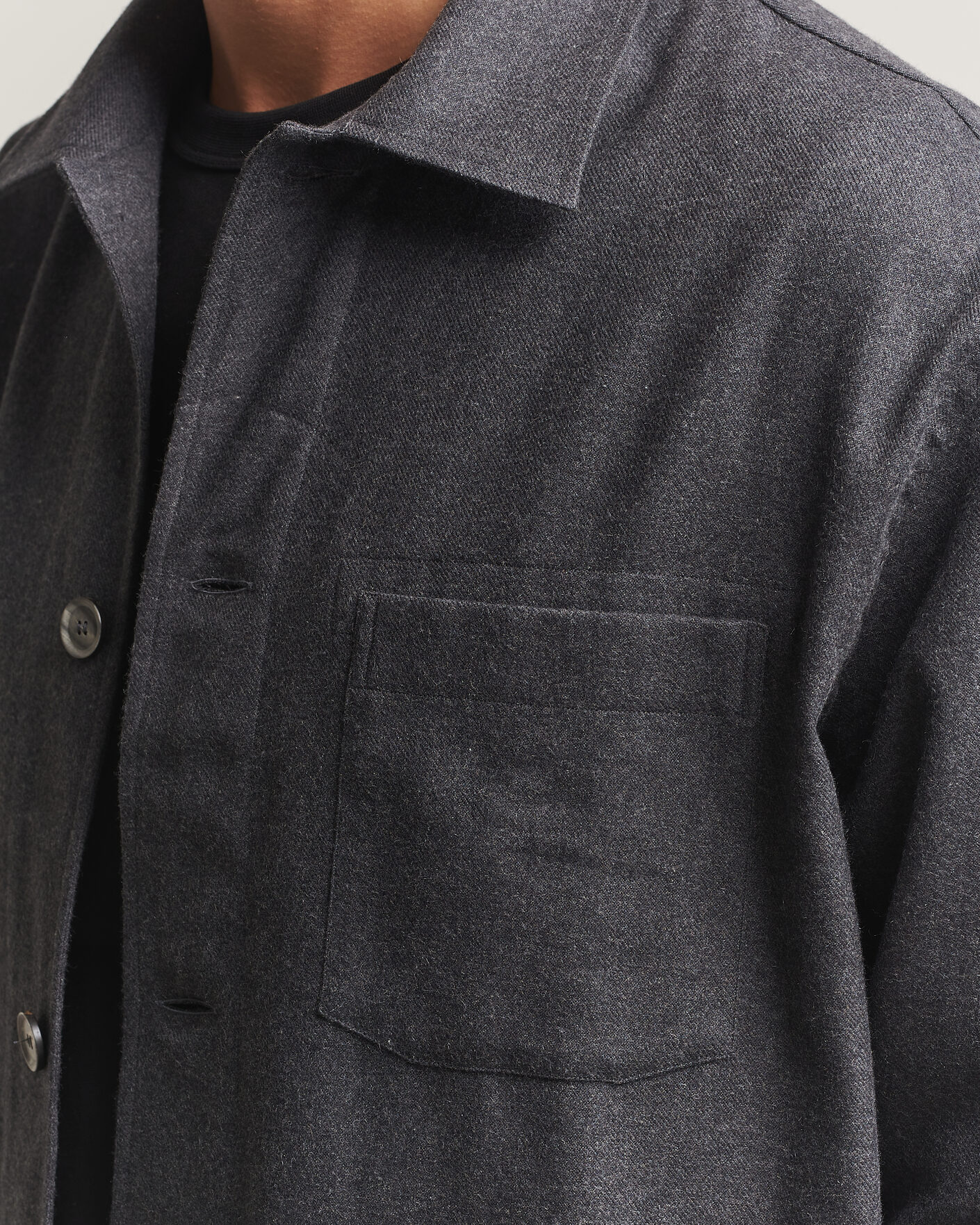 Herr | Skjortor | Brioni | Cotton/Cashmere Overshirt Grey Melange
