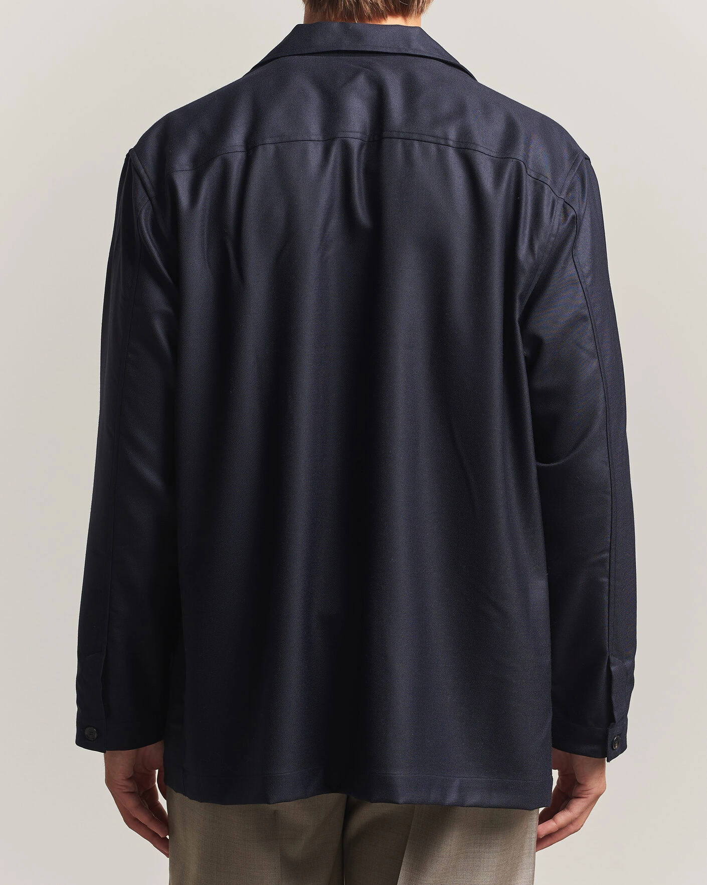 Herr | Jackor | Brioni | Wool/Cashmere Shirt Jacket Navy