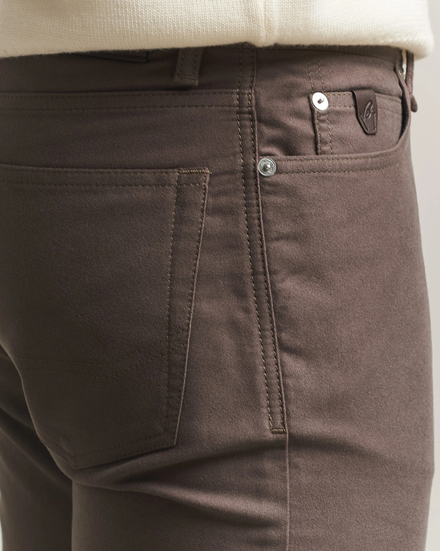 Herr | Byxor | Brioni | 5-Pocket Moleskine Pants Grey