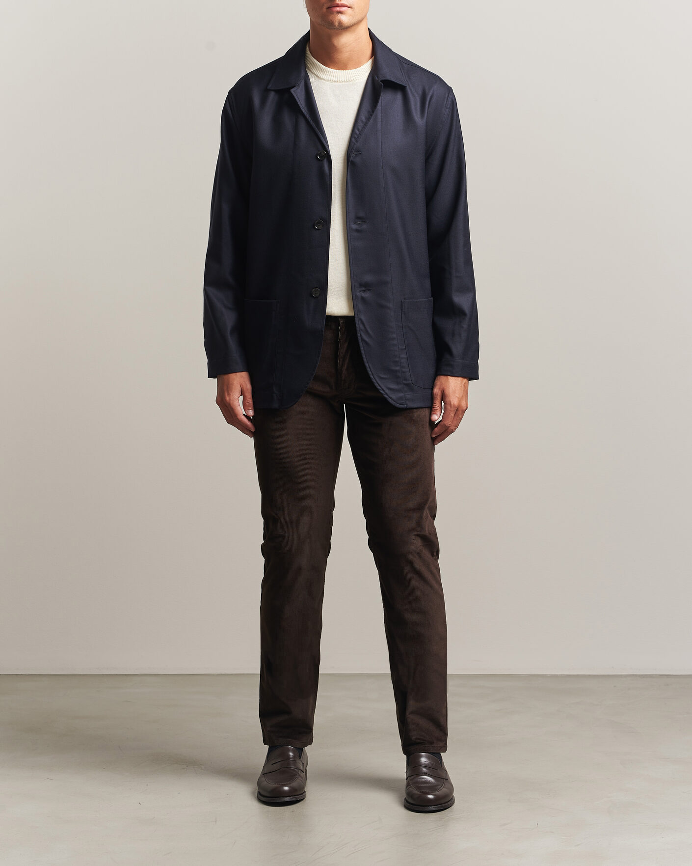 Herr | Byxor | Brioni | 5-Pocket Corduroy Pants Dark Brown