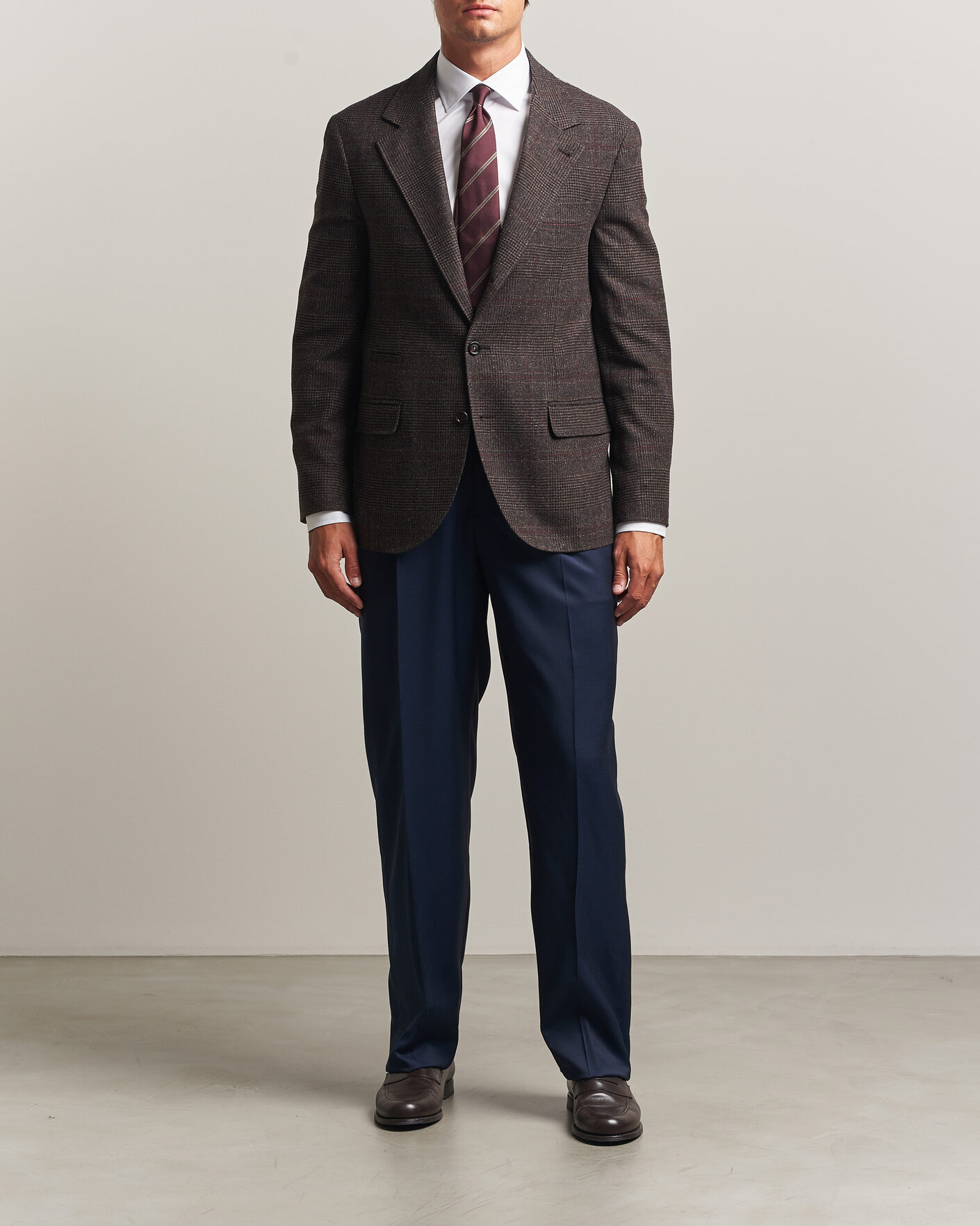 Herr | Byxor | Brioni | Capri Wool Trousers Navy