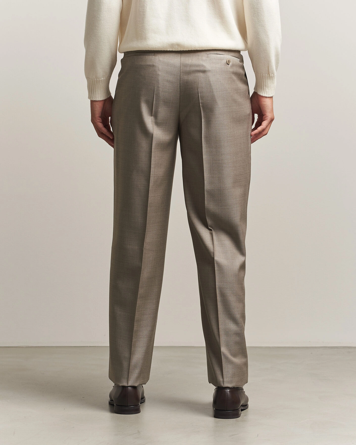 Herr | Byxor | Brioni | Capri Wool Trousers Beige
