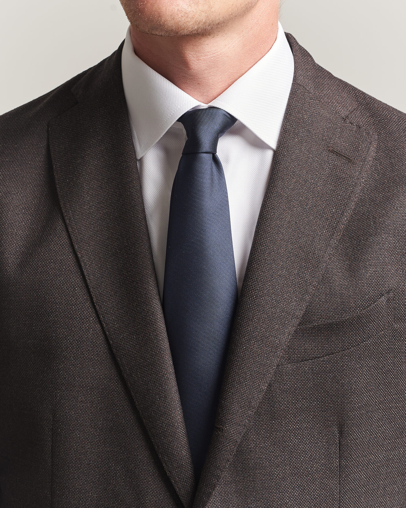 Herr | Slipsar | Brioni | Embroidered Logo Silk Tie Navy