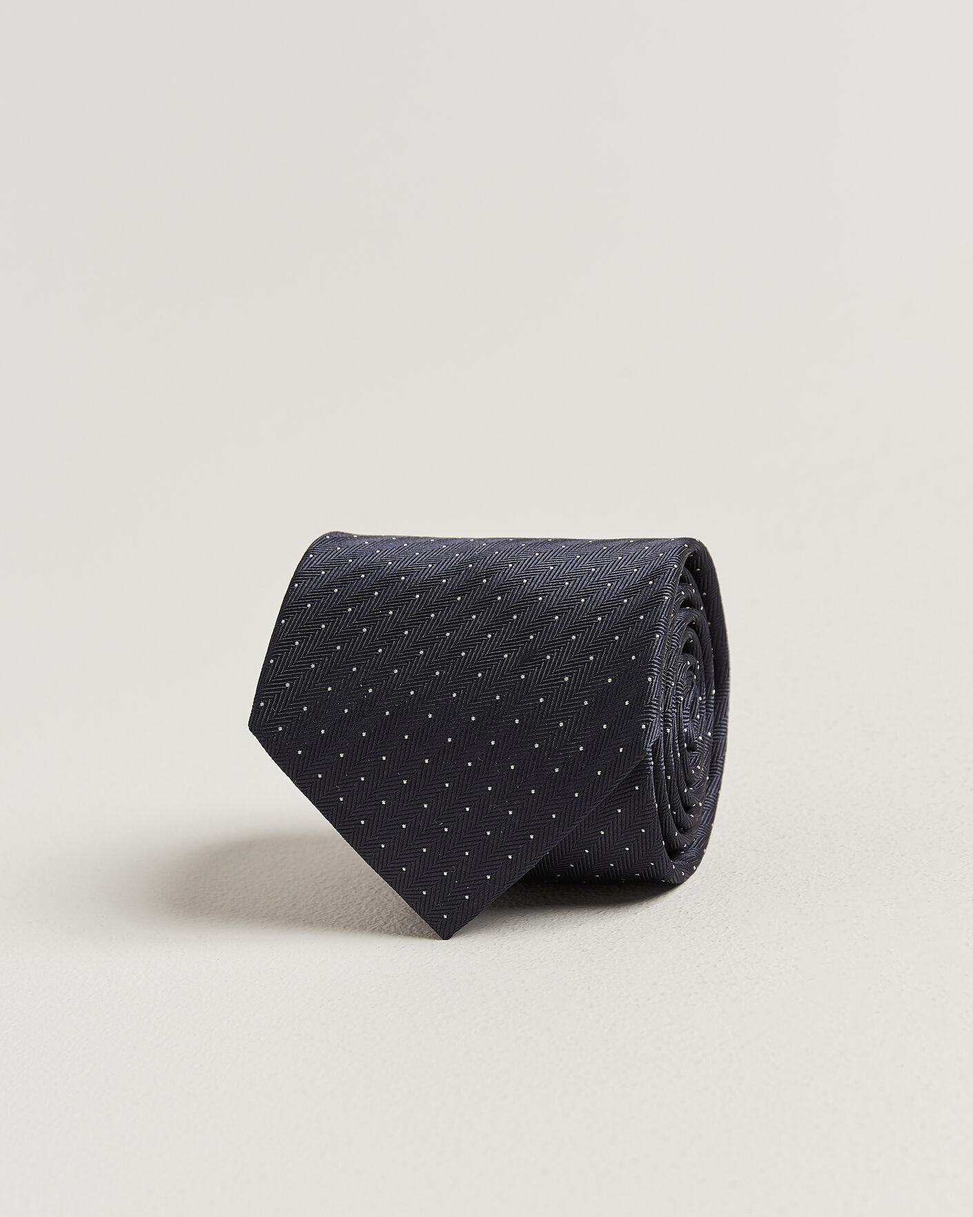 Herr | Slipsar | Brioni | Jacquard Dot Silk Tie Navy