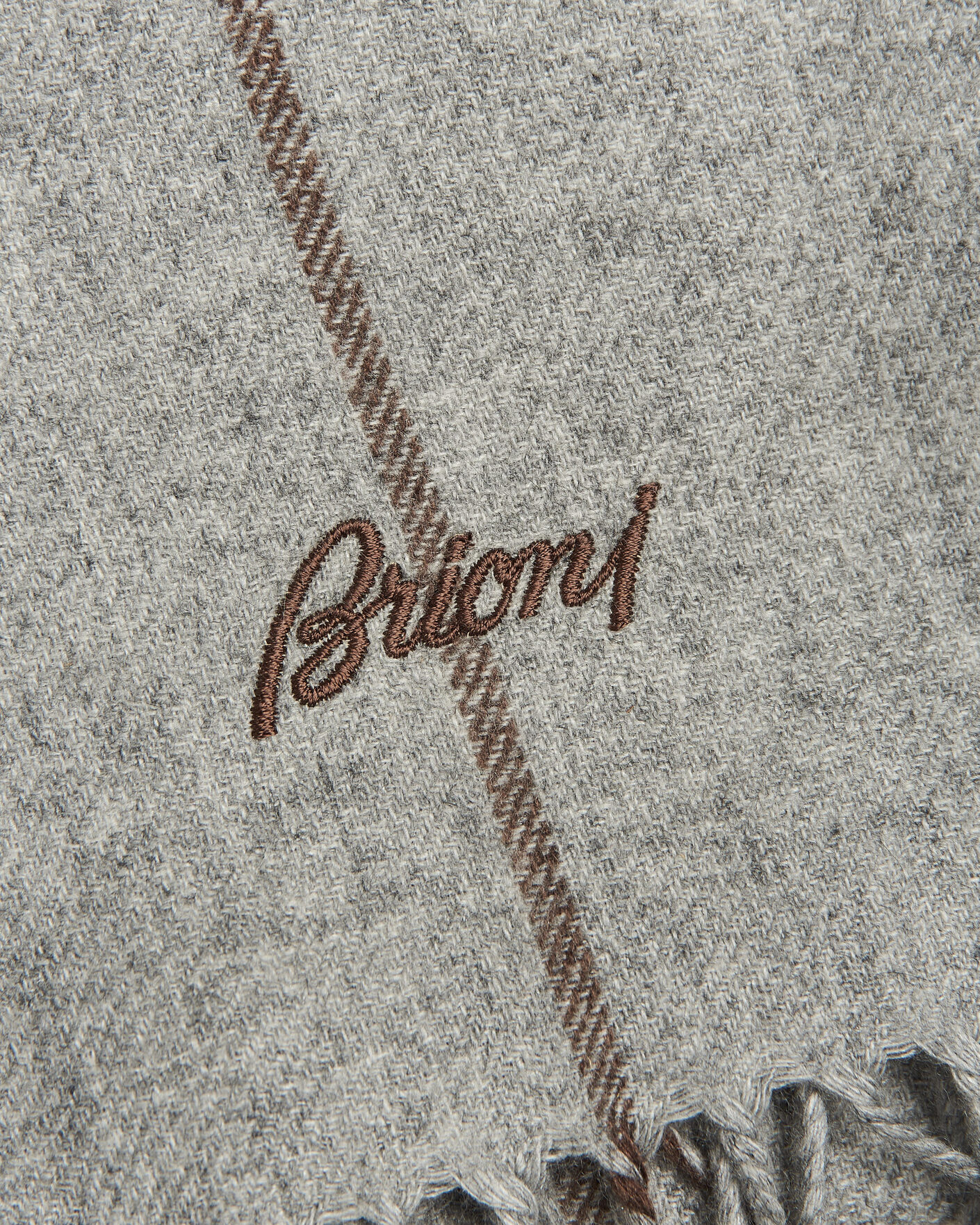 Herr | Halsdukar | Brioni | Cashmere Scarf Grey Check