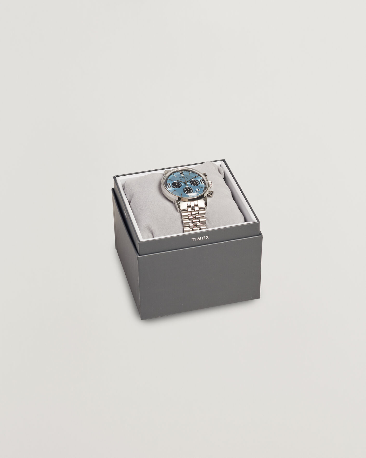Herr | Timex Marlin Quartz Chronograph Steel 40mm Ice Blue Dial | Timex | Marlin Quartz Chronograph Steel 40mm Ice Blue Dial