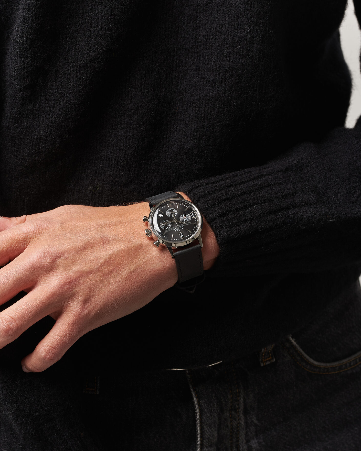 Herr | Timex Timex x Peanuts Chrono Cool Joe Leather 40mm Black Dial | Timex | x Peanuts Chrono Cool Joe Leather 40mm Black Dial