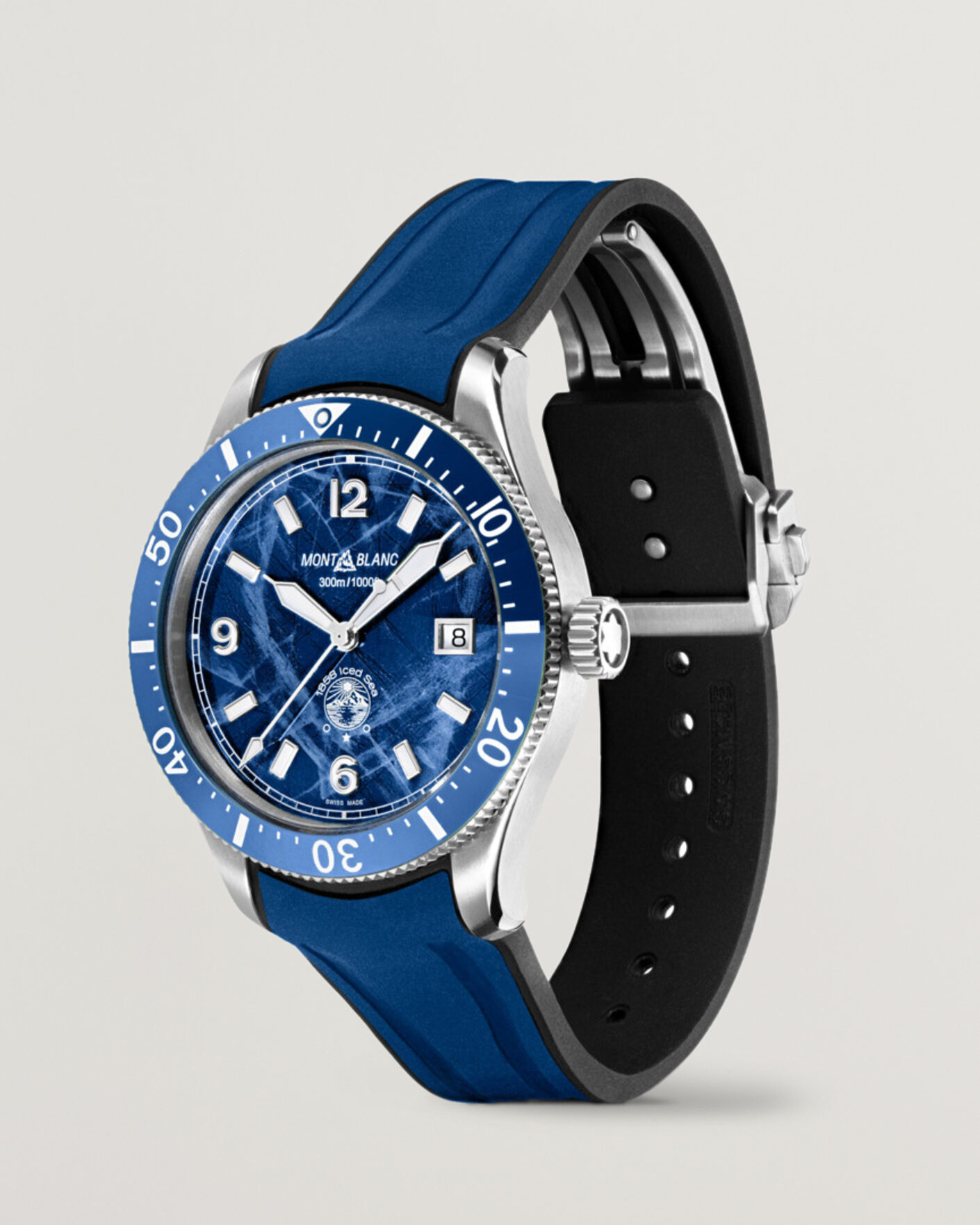 Herr | Montblanc Ised Sea Automatic Date Rubber Strap Blue | Montblanc | Iced Sea Automatic Date Rubber Strap Blue